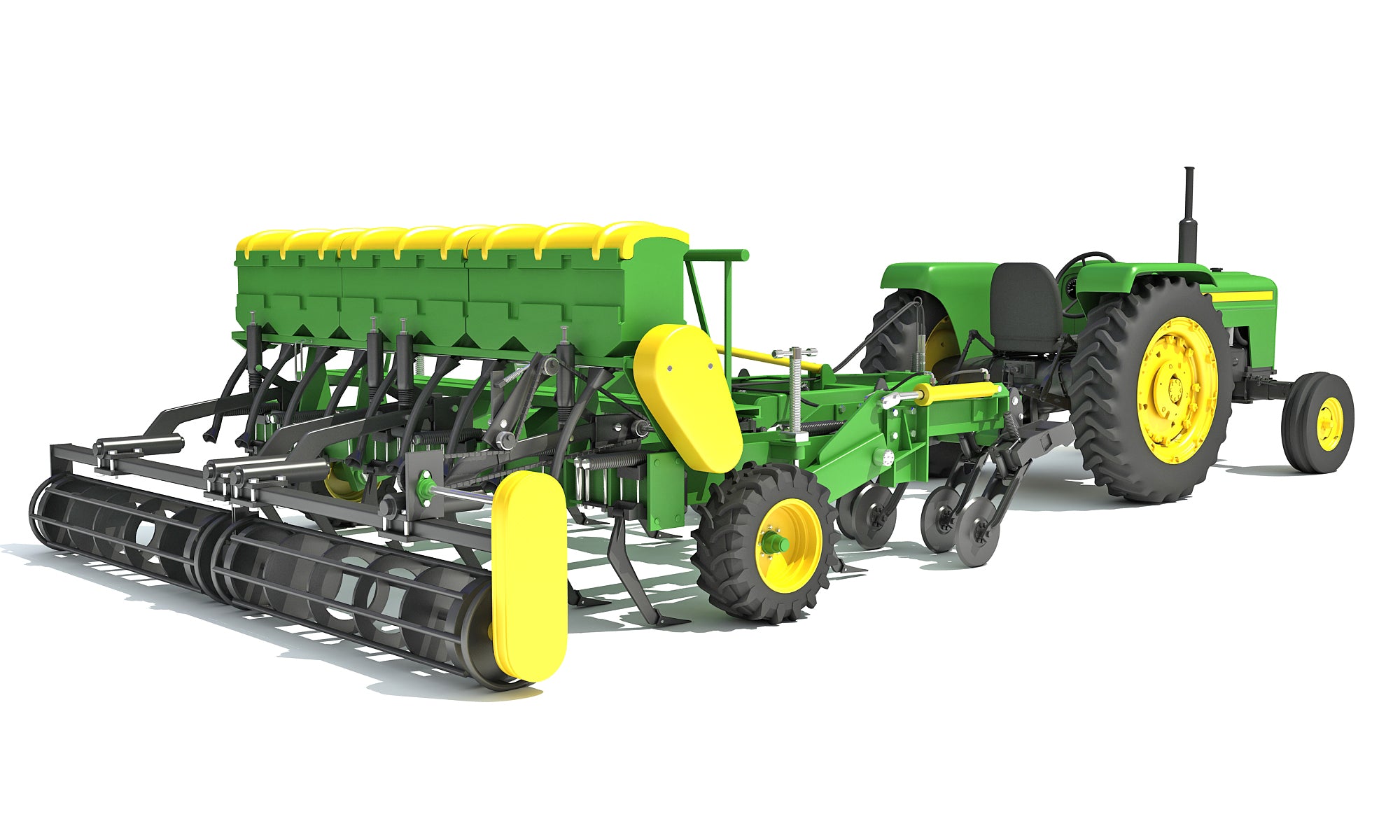 Disc Harrow Tractor 3D Models