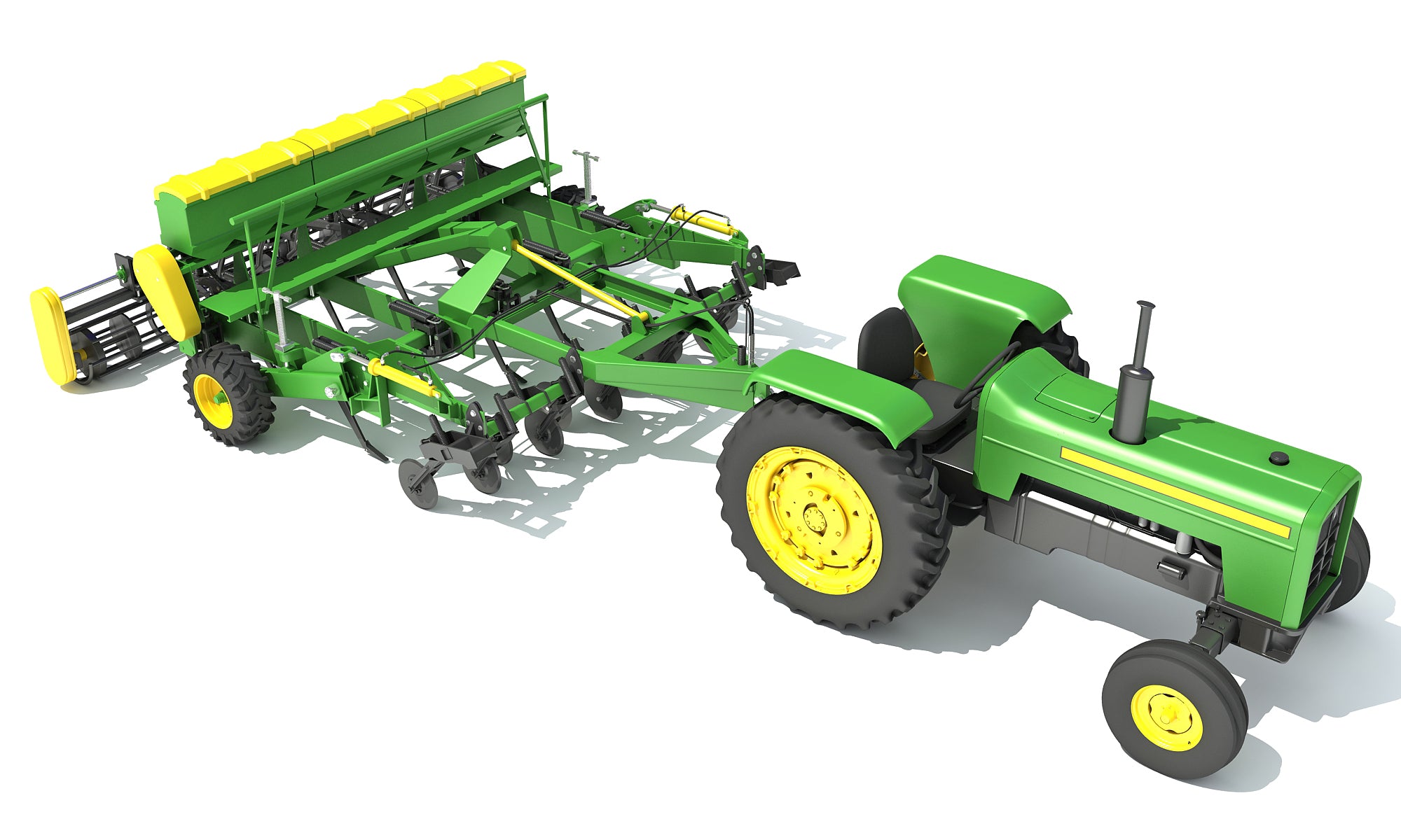 Disc Harrow Tractor 3D Models