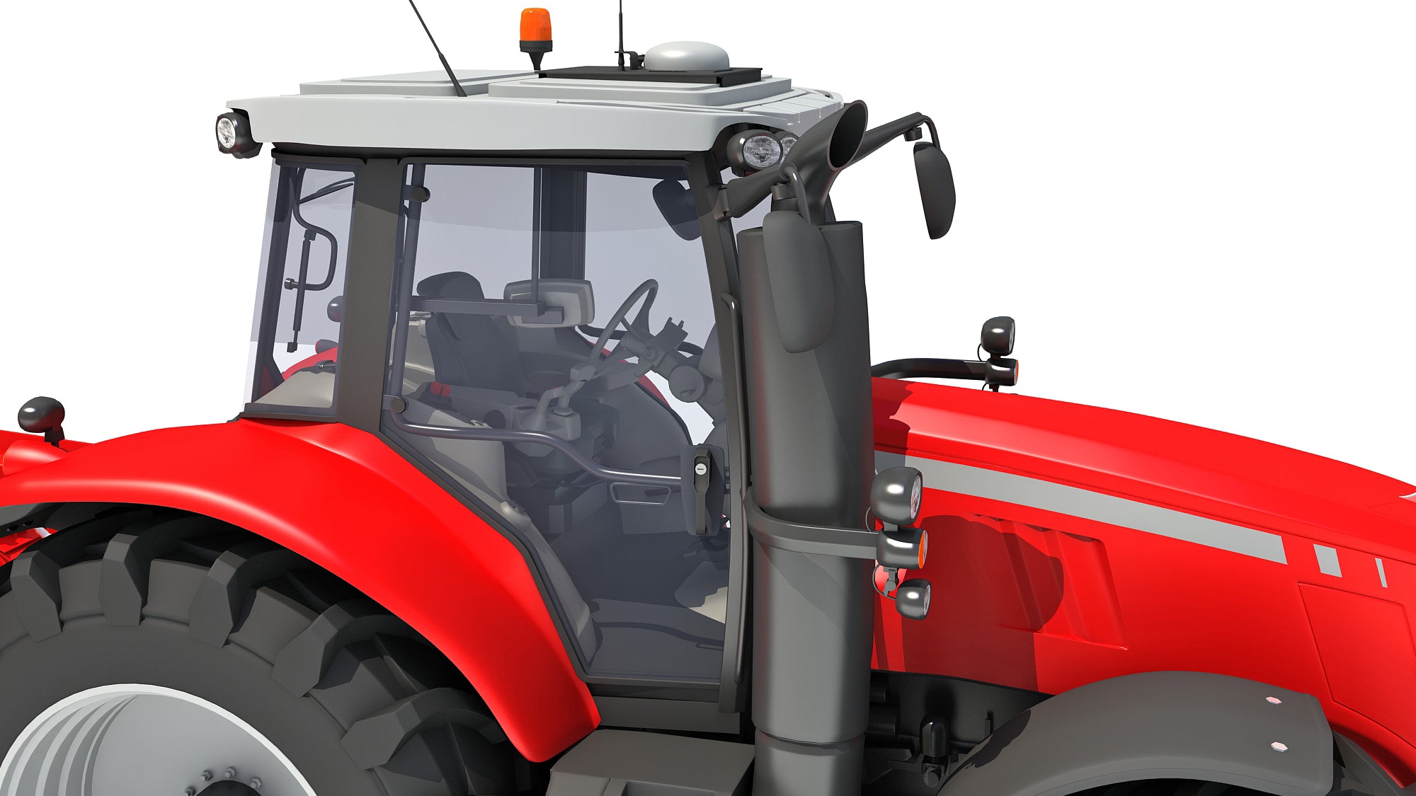 Tractor with Trailed Disc Harrow