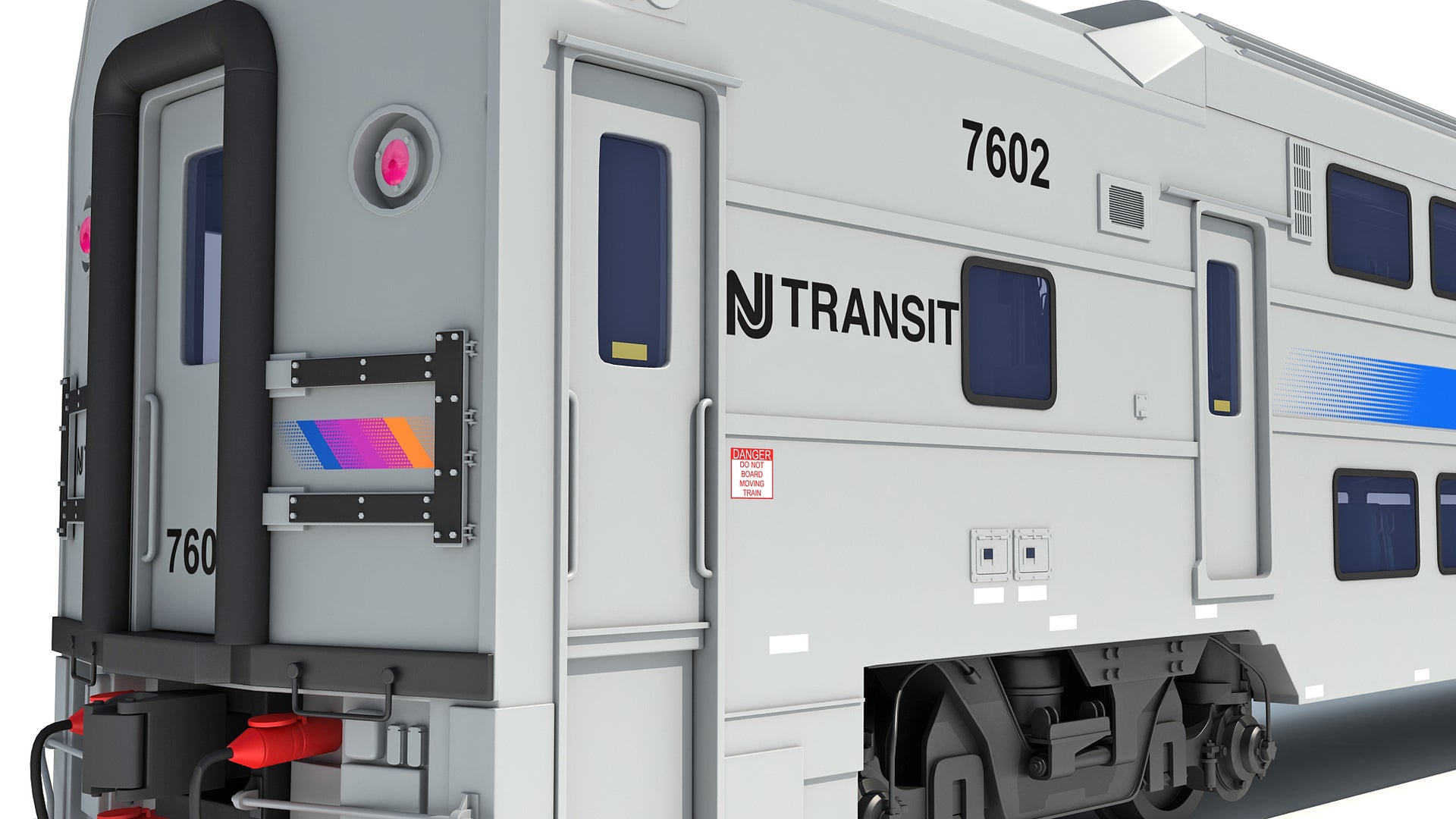 Double Deck NJ Train Passenger Car