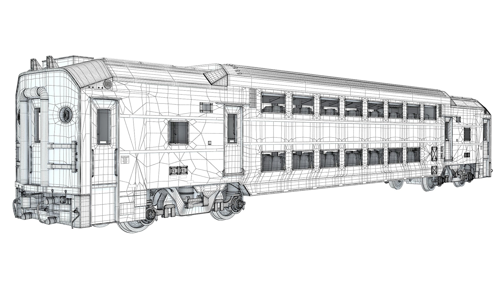 Double Deck NJ Train Passenger Car