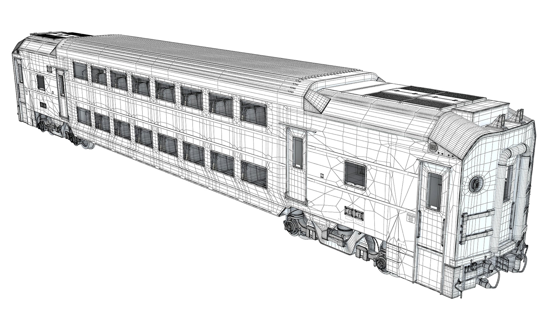 Double Deck NJ Train Passenger Car