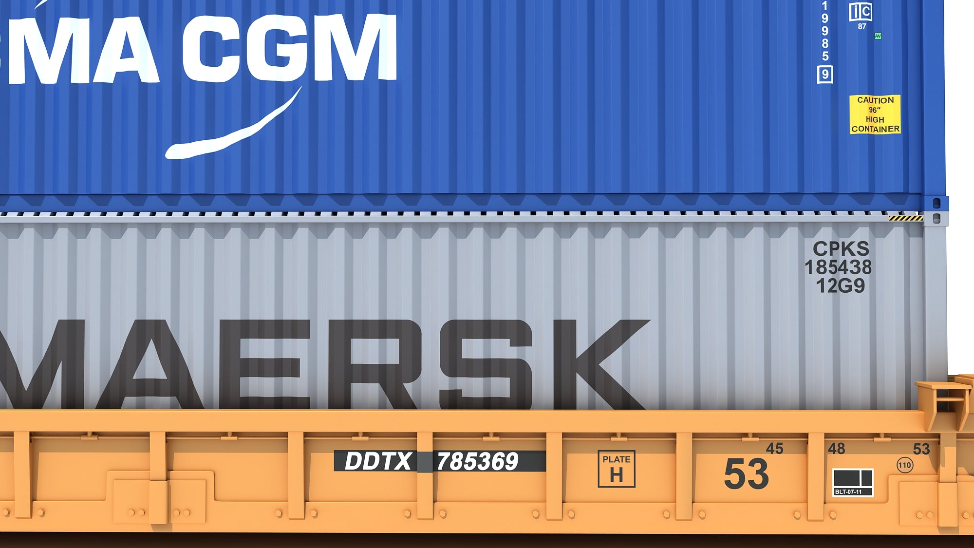 Railroad Double Stack Car
