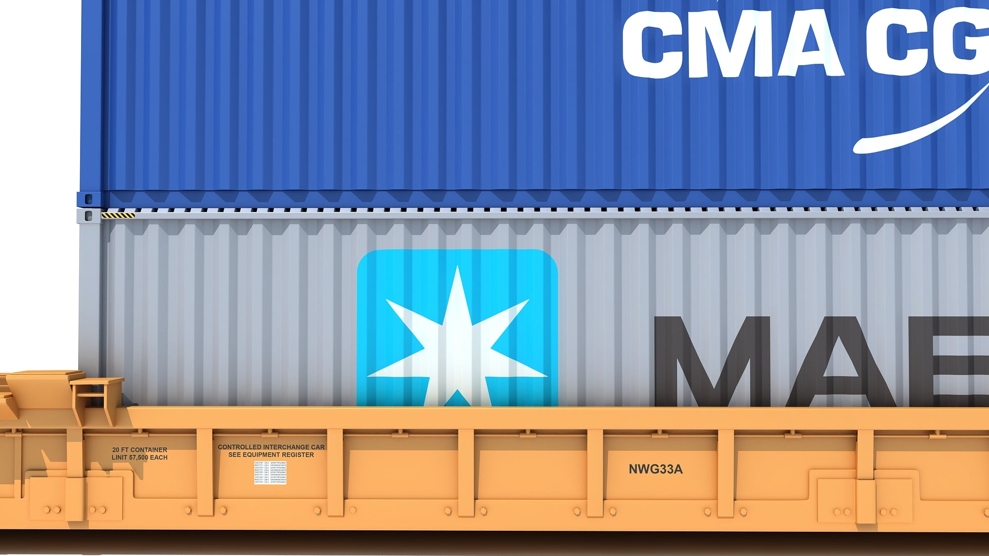 Railroad Double Stack Car