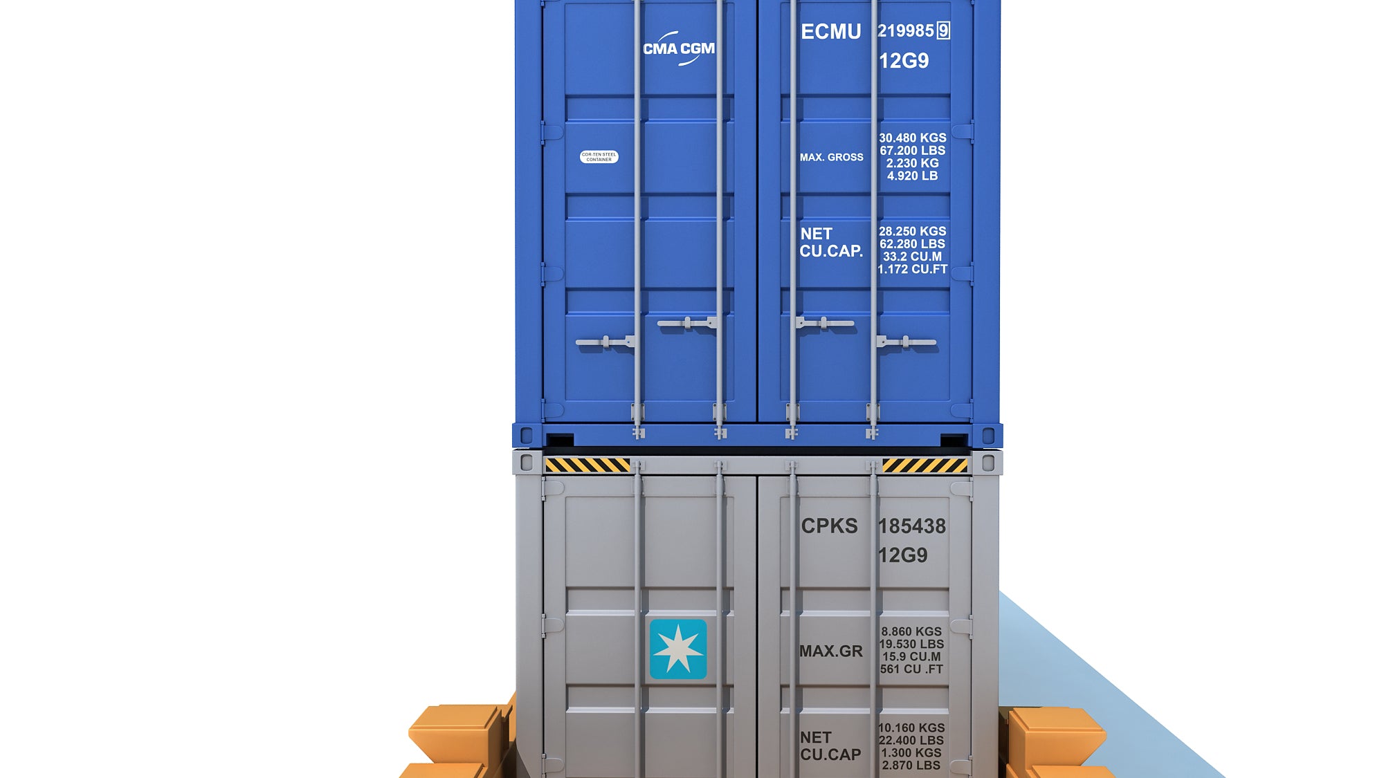 Railroad Double Stack Car