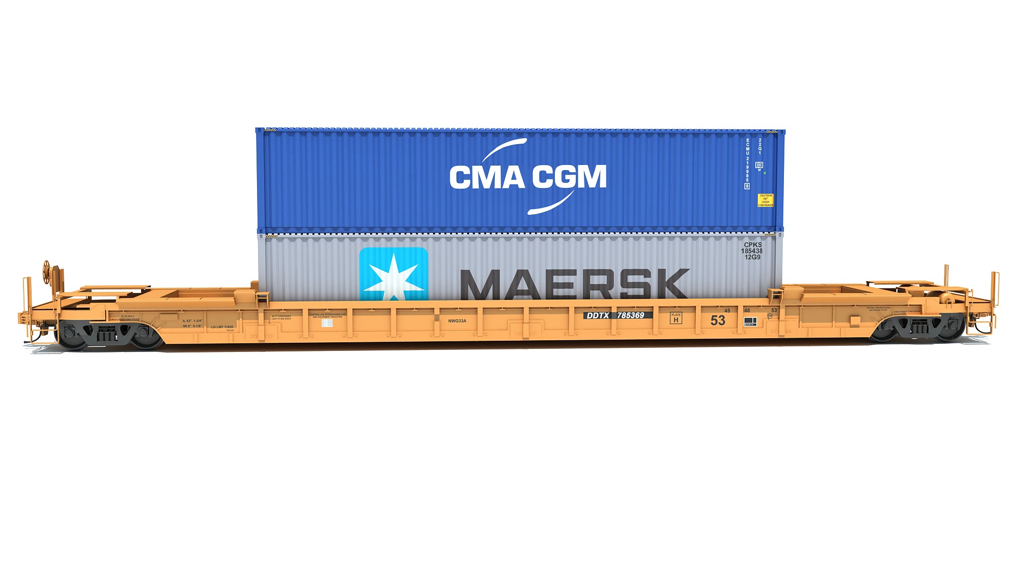 Railroad Double Stack Car