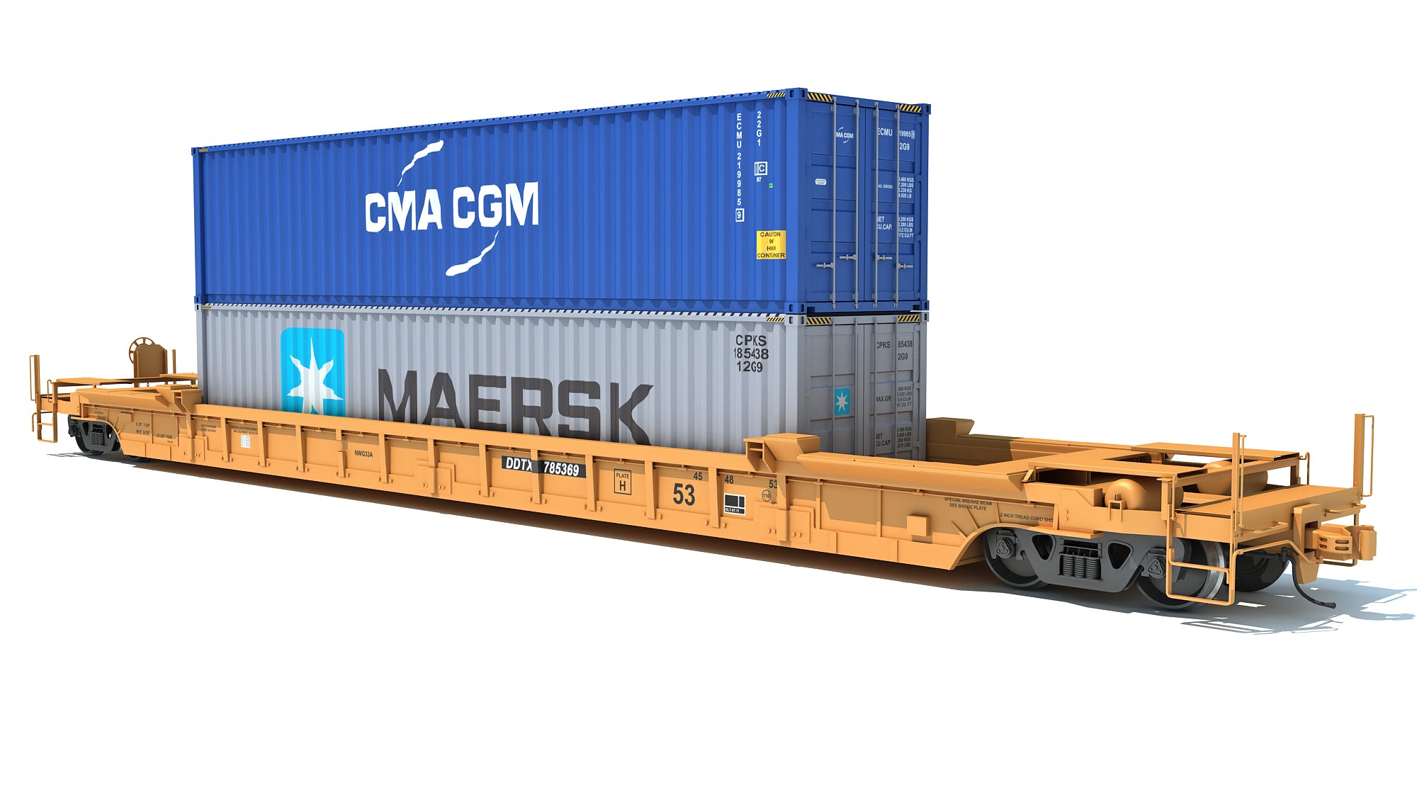 Railroad Double Stack Car