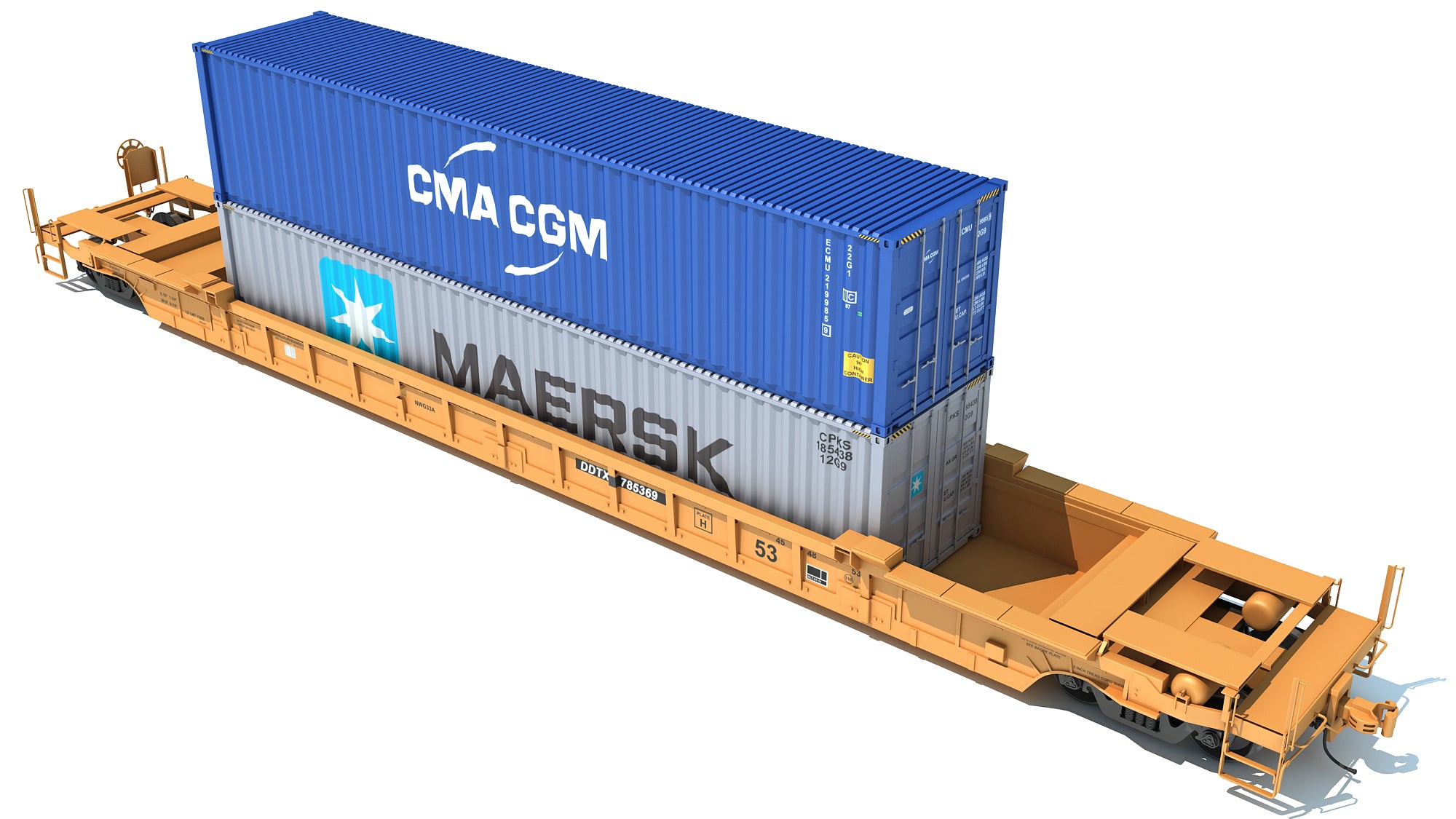 Railroad Double Stack Car