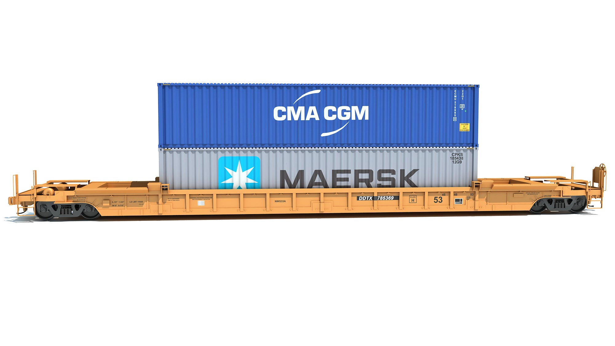 Railroad Double Stack Car