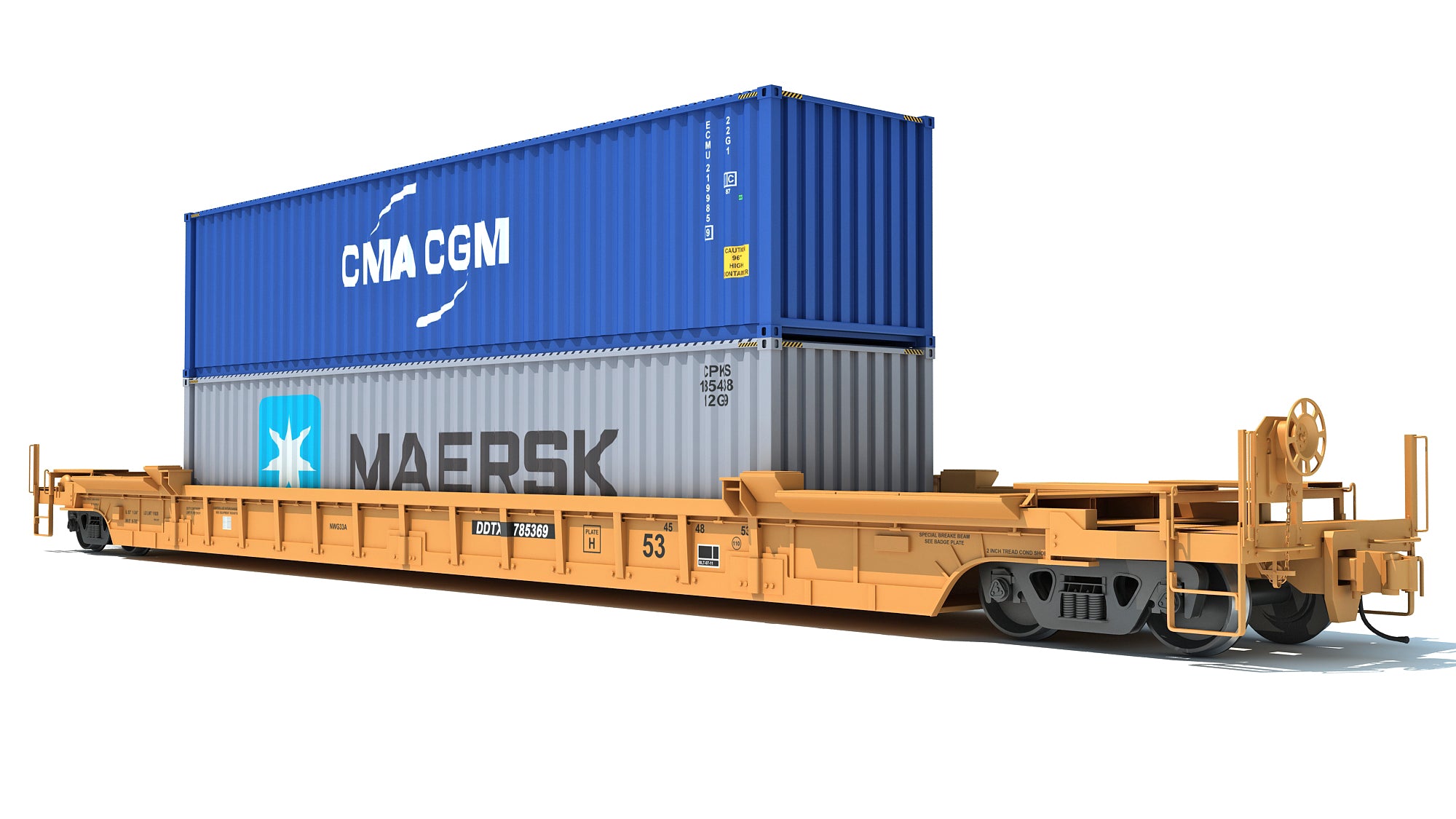 Railroad Double Stack Car
