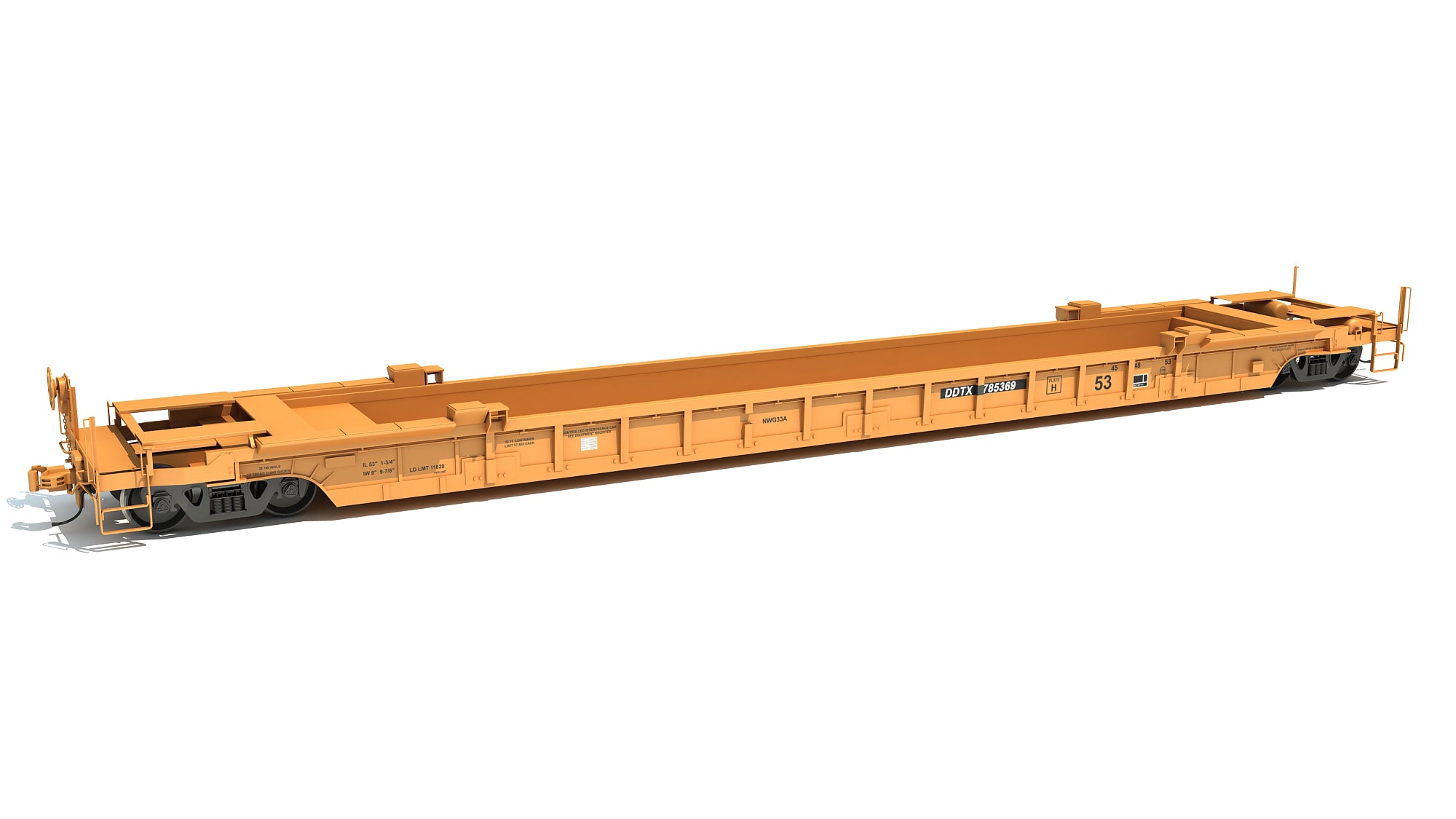 Double Stack Train Model 3D Trains Models - Double Stack Railcar – 3D Horse