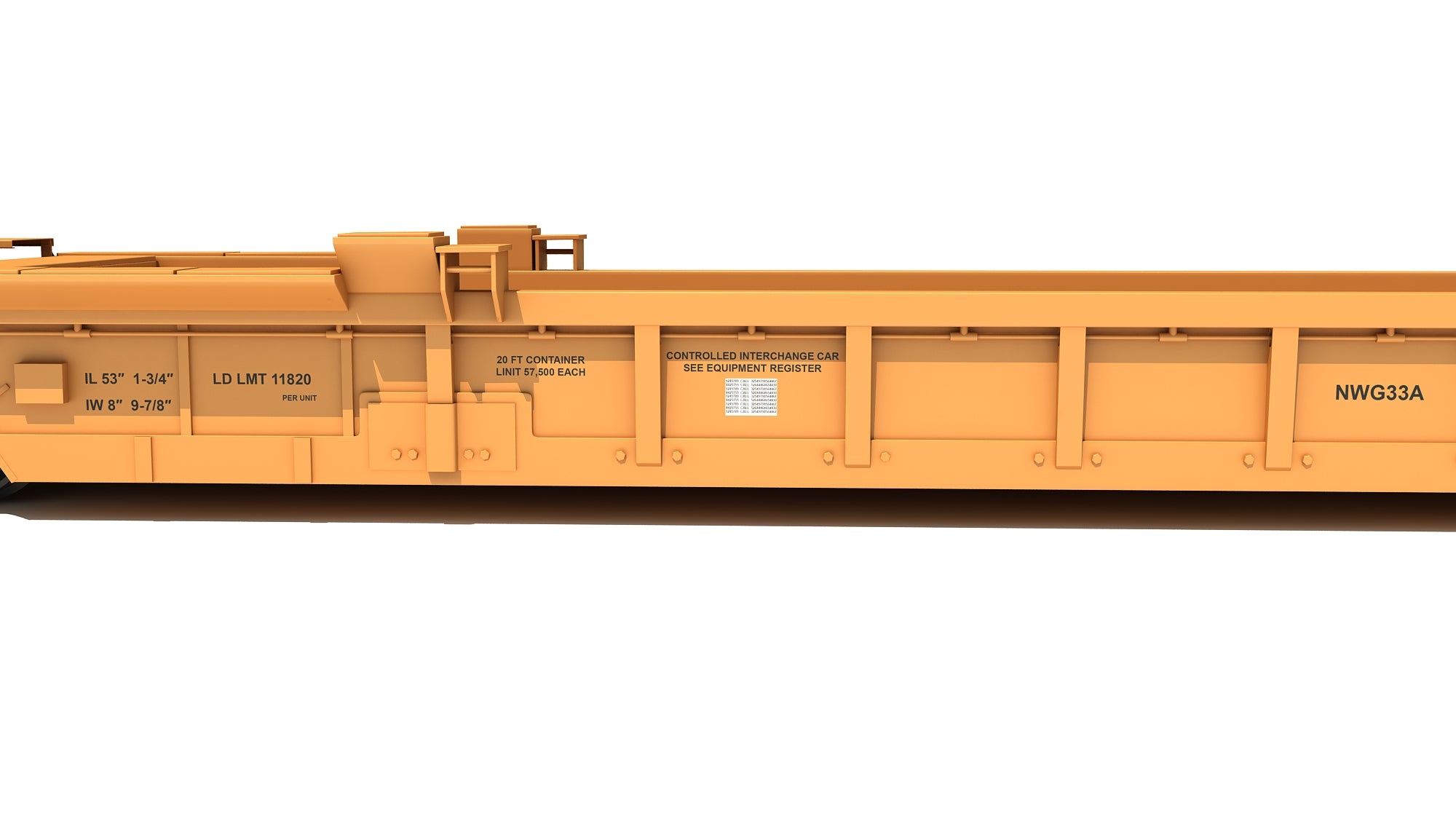Double Stack Train Model 3D Trains Models - Double Stack Railcar – 3D Horse