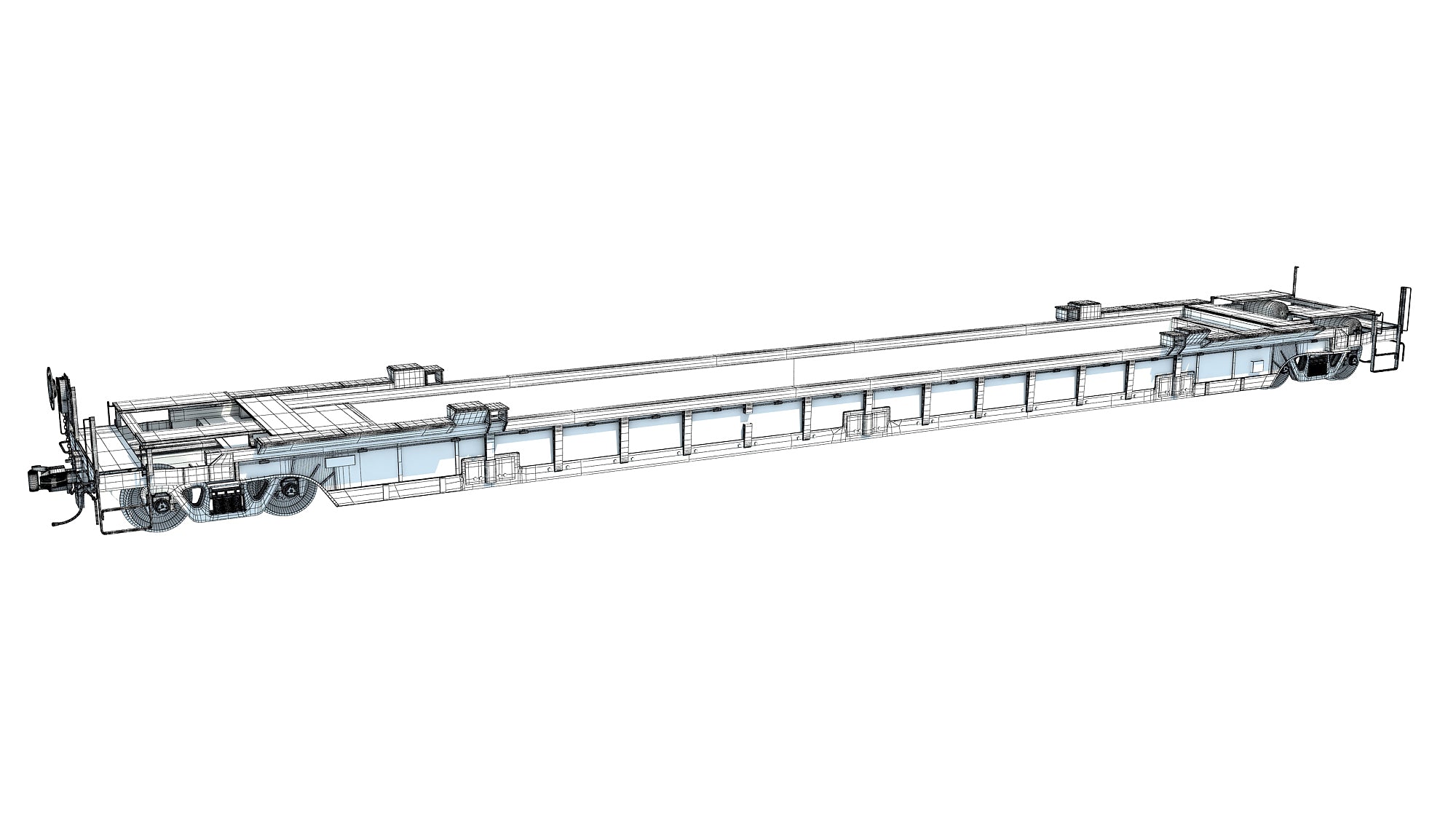 Double Stack Train Model 3D Trains Models - Double Stack Railcar – 3D Horse