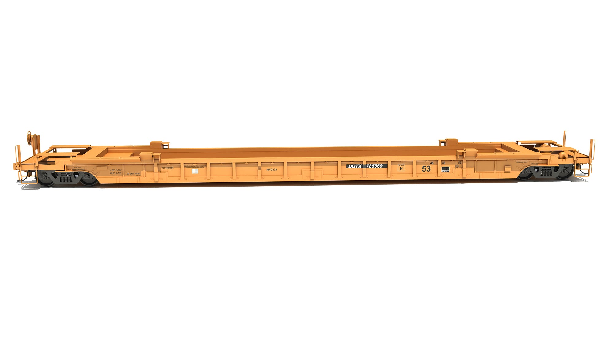 Double Stack Train Model 3D Trains Models - Double Stack Railcar – 3D Horse