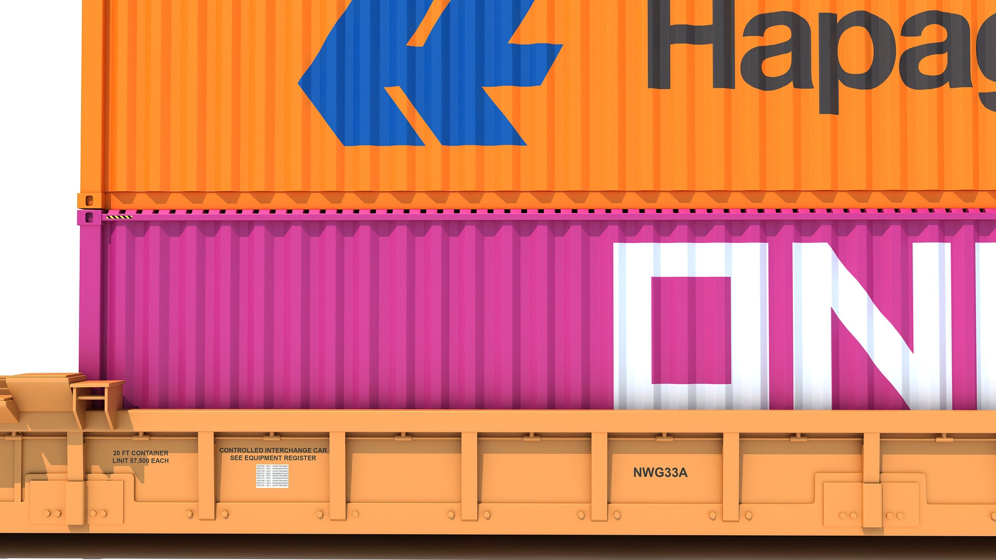 Double Stack Train Car