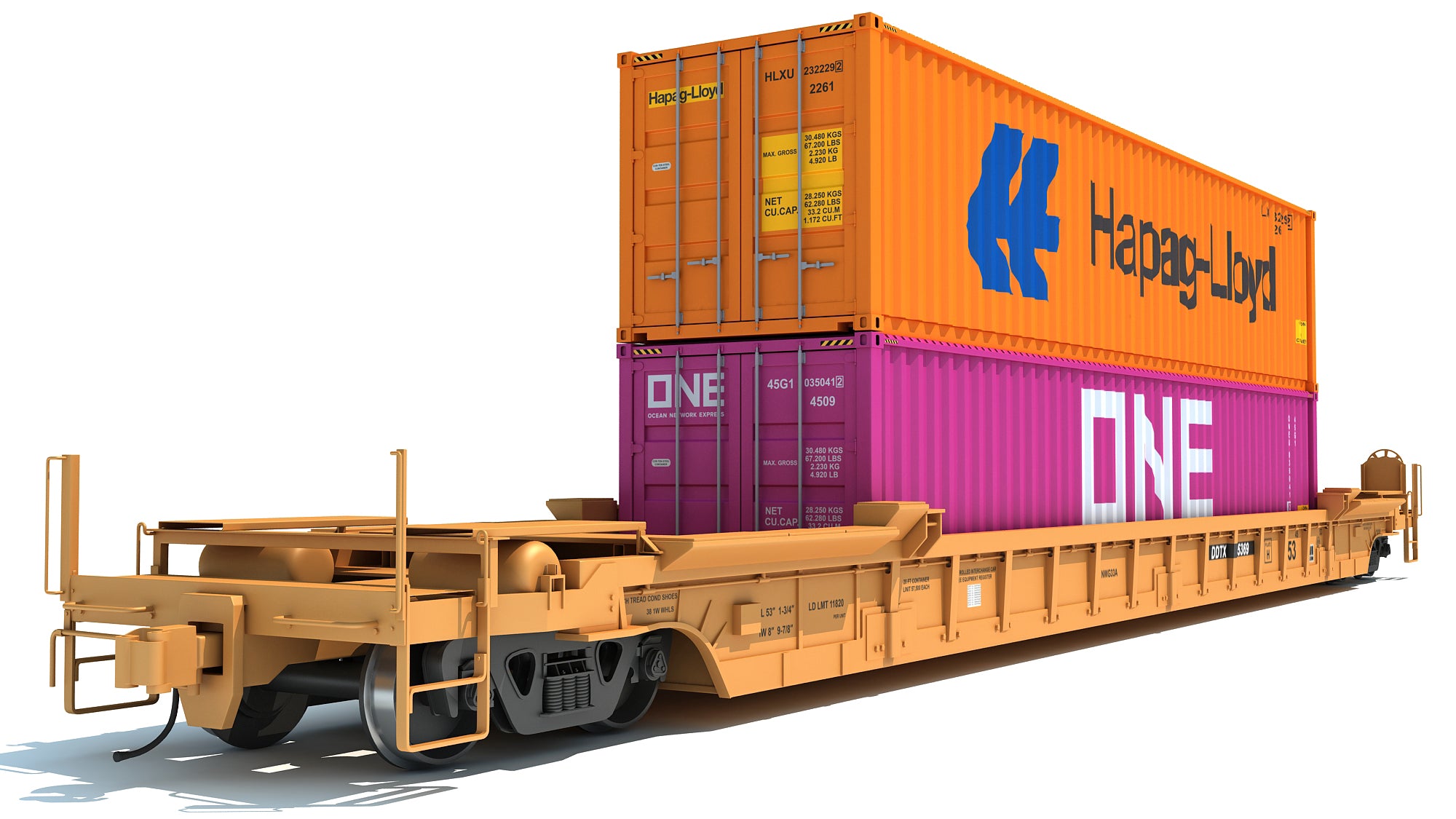 Double Stack Train Car