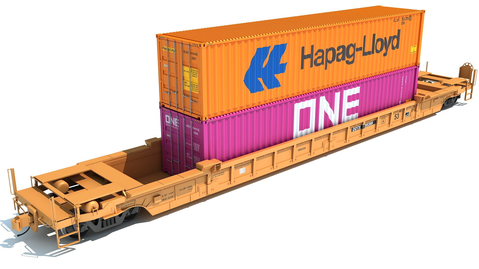 Double Stack Train Car