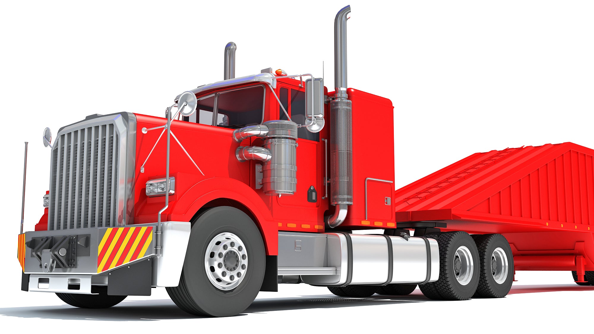 Truck with Bottom Dump Trailer
