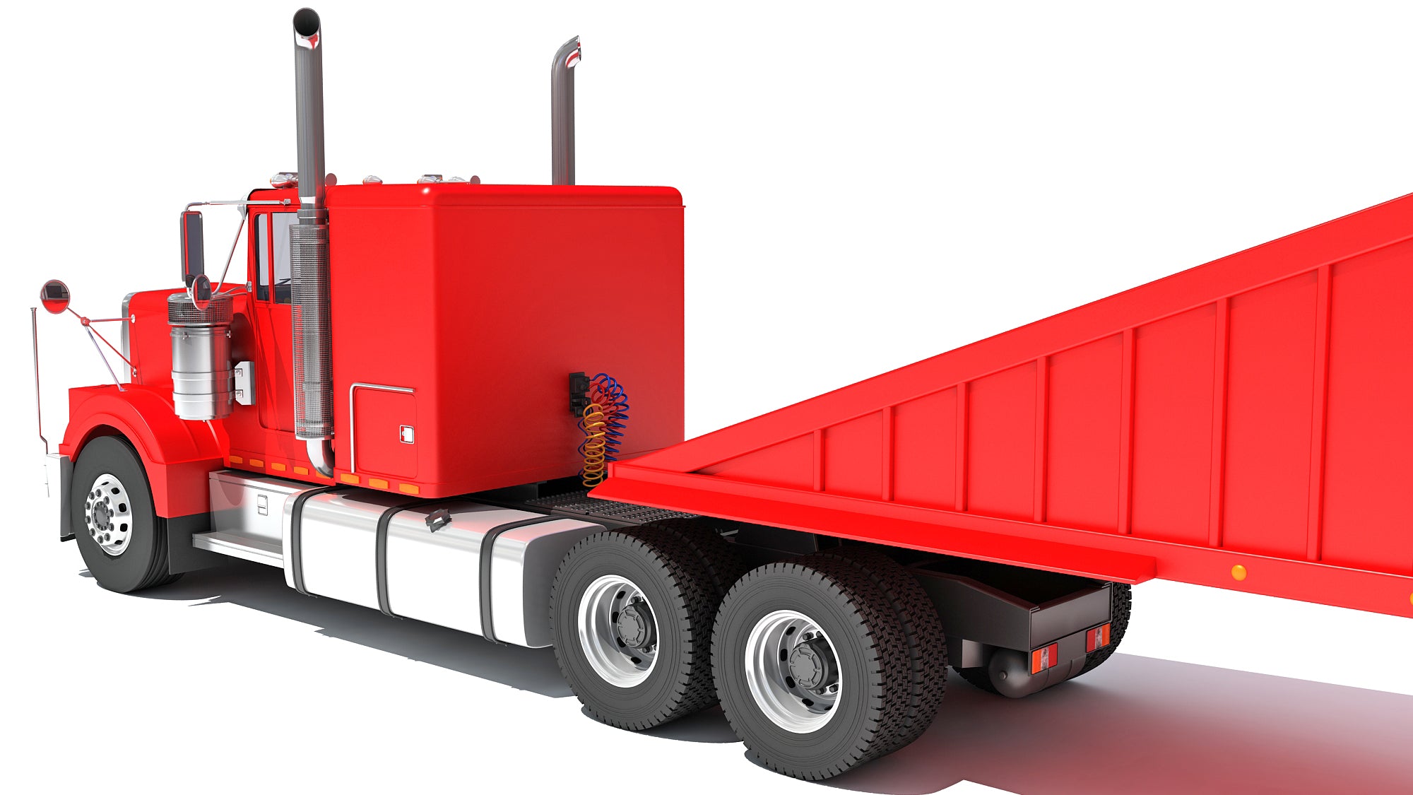 Truck with Bottom Dump Trailer