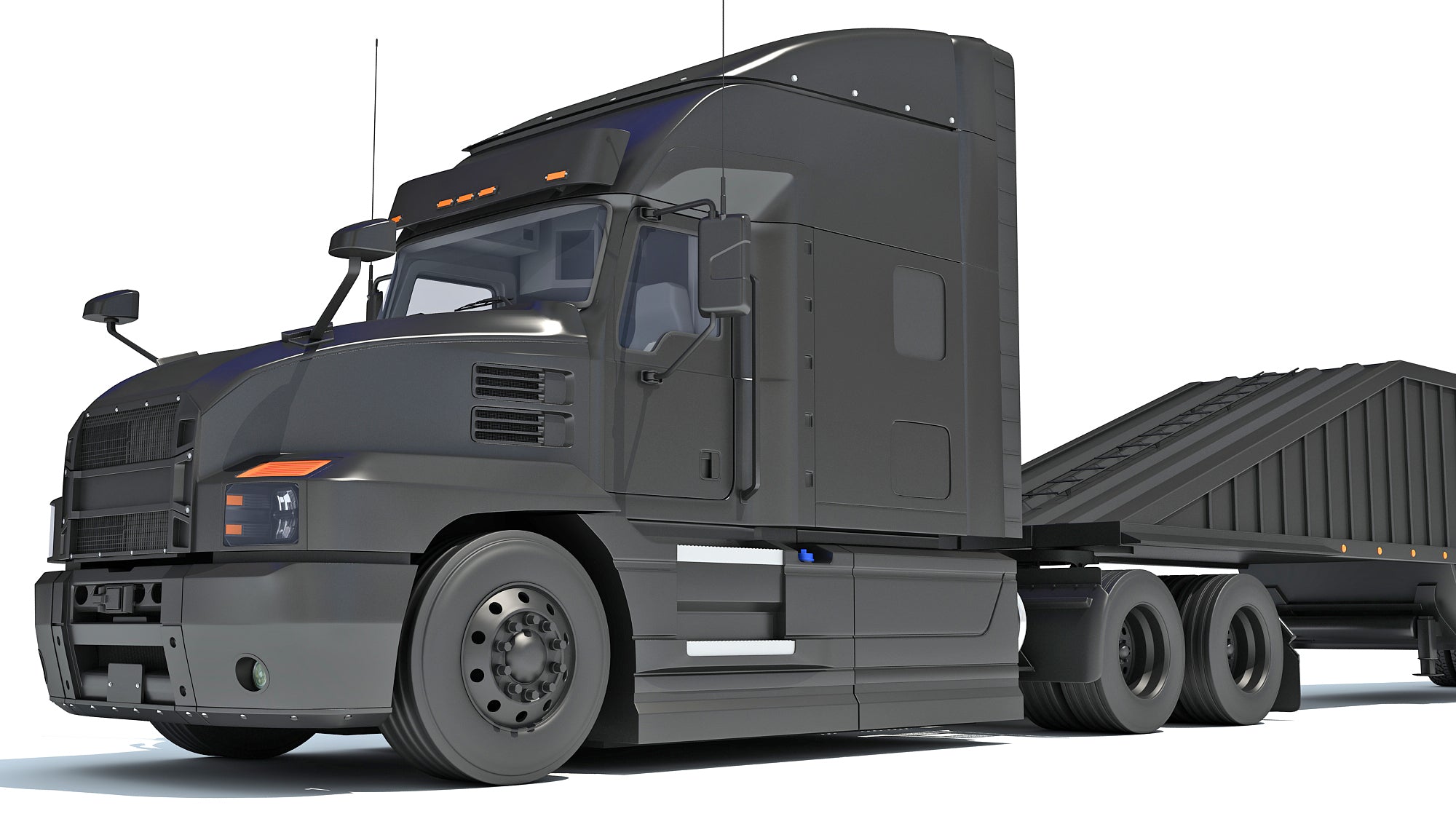Truck with Bottom Dump Trailer