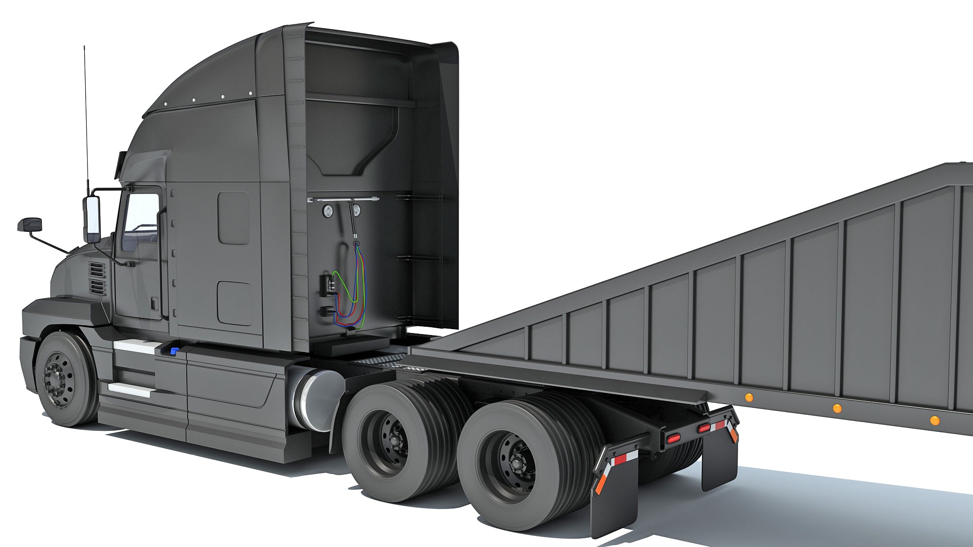 Truck with Bottom Dump Trailer