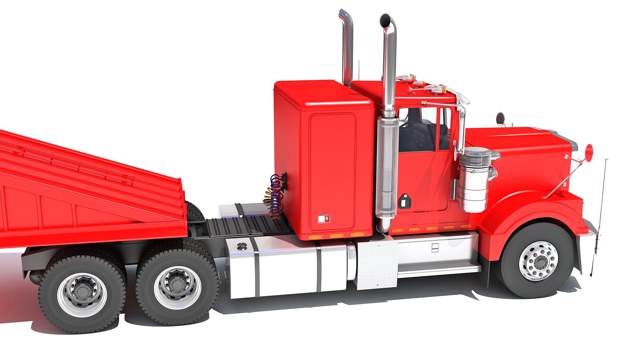 Truck with Bottom Dump Trailer