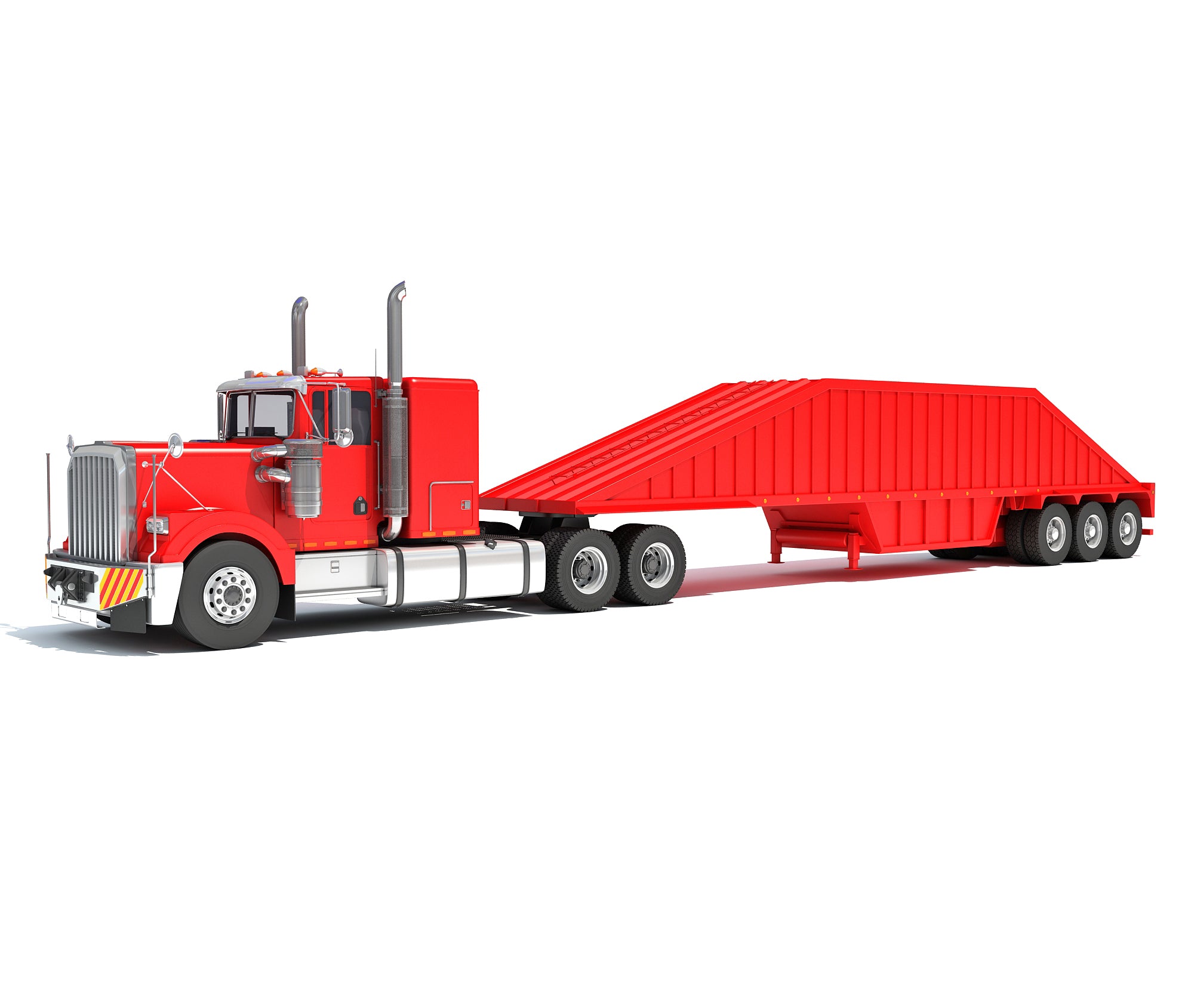 Truck with Bottom Dump Trailer