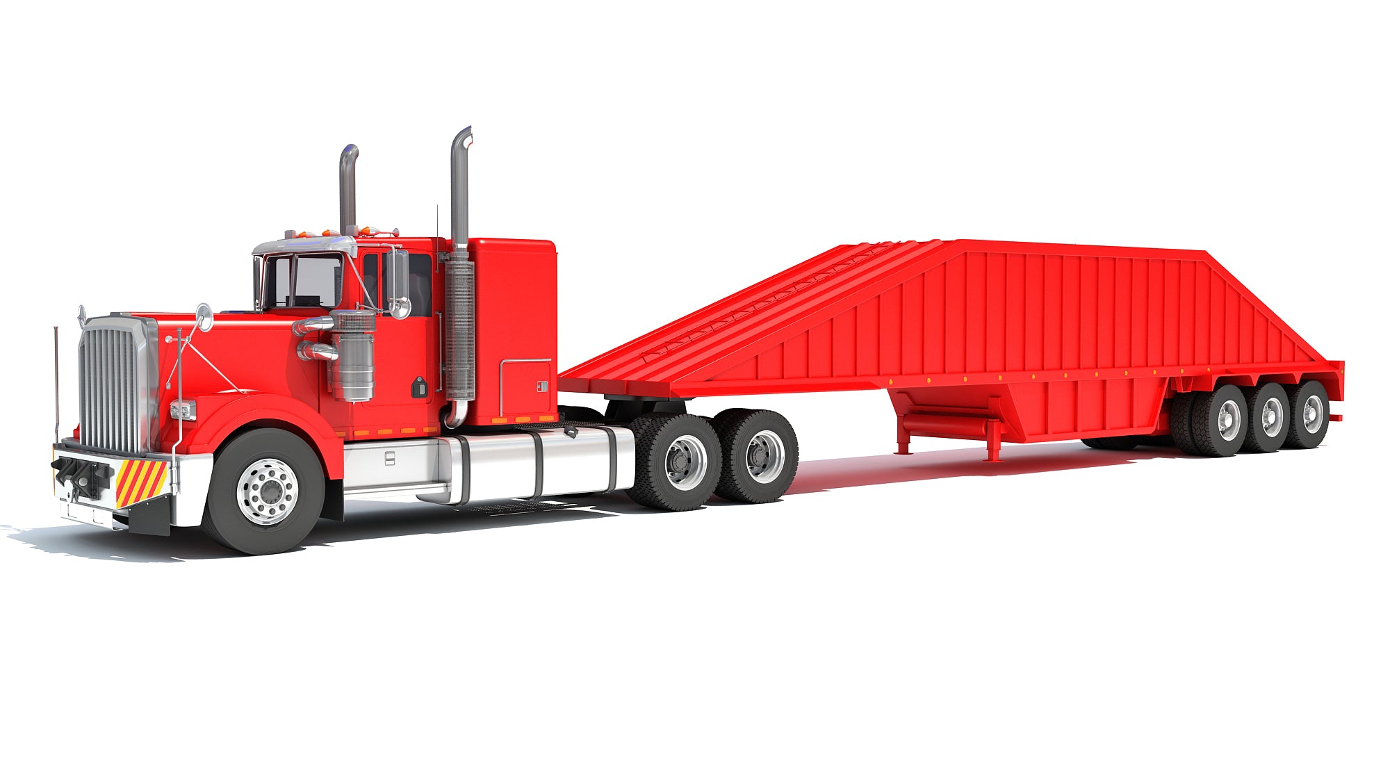 Truck with Bottom Dump Trailer