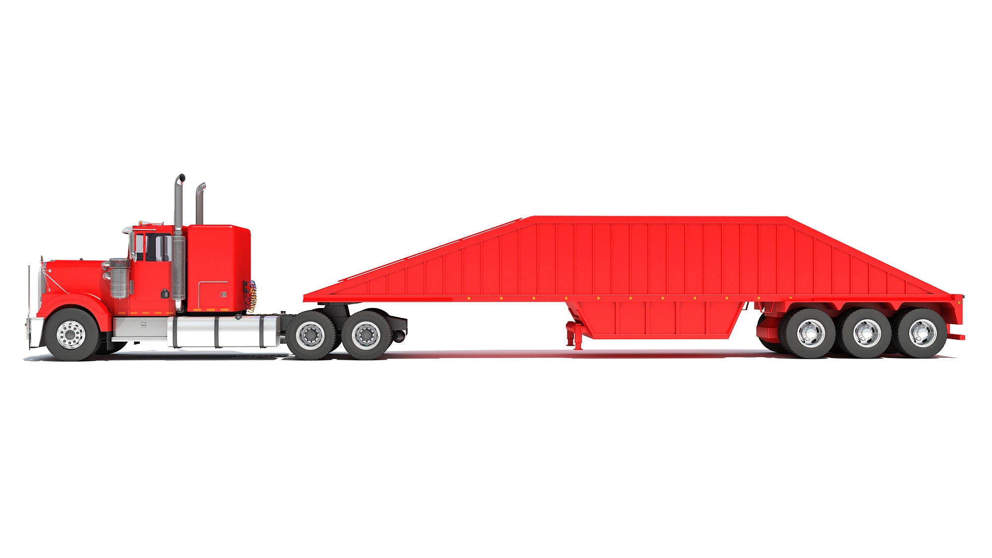 Truck with Bottom Dump Trailer