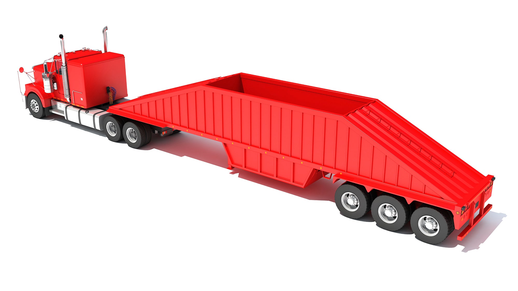 Truck with Bottom Dump Trailer