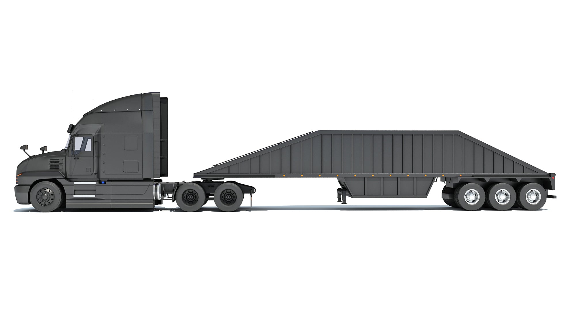 Truck with Bottom Dump Trailer