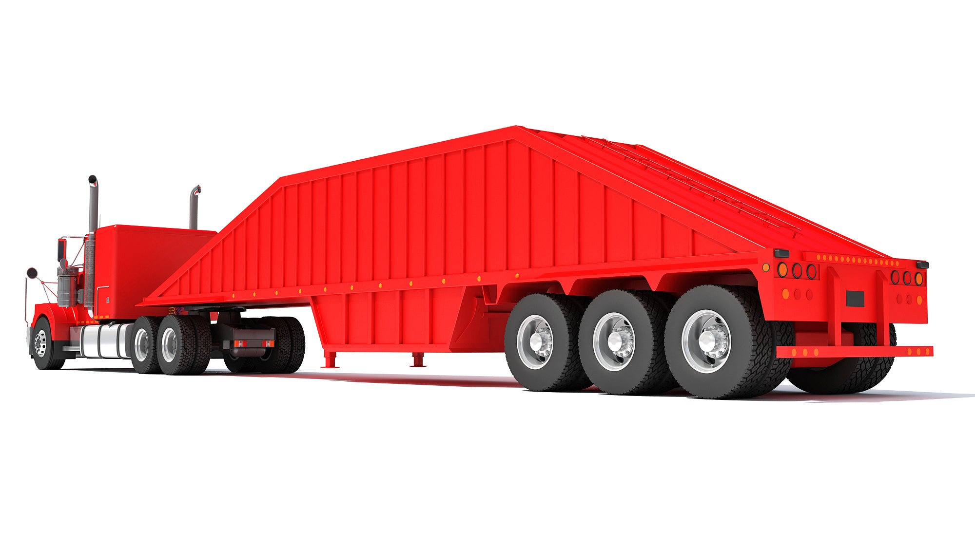 Truck with Bottom Dump Trailer