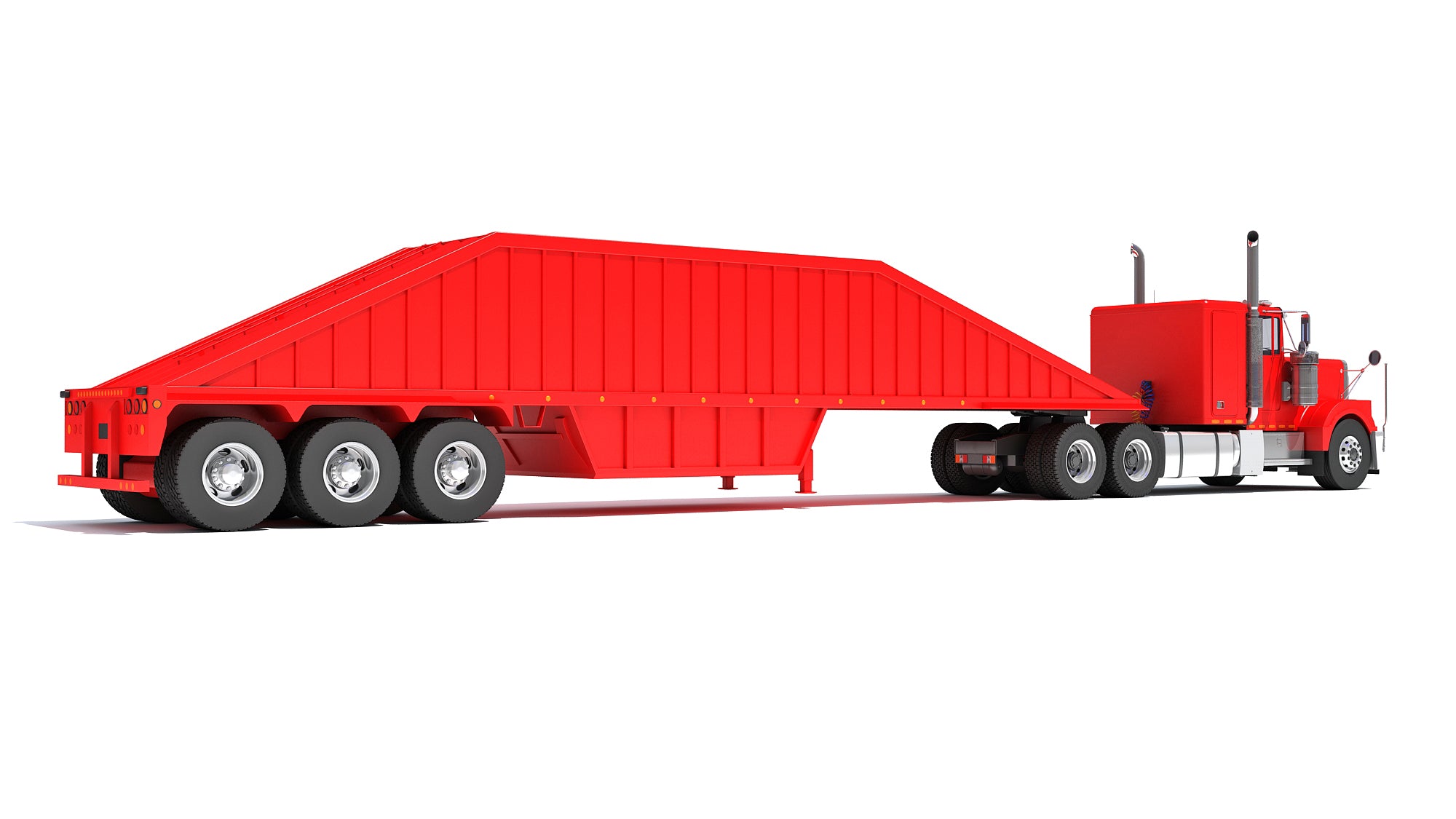 Truck with Bottom Dump Trailer