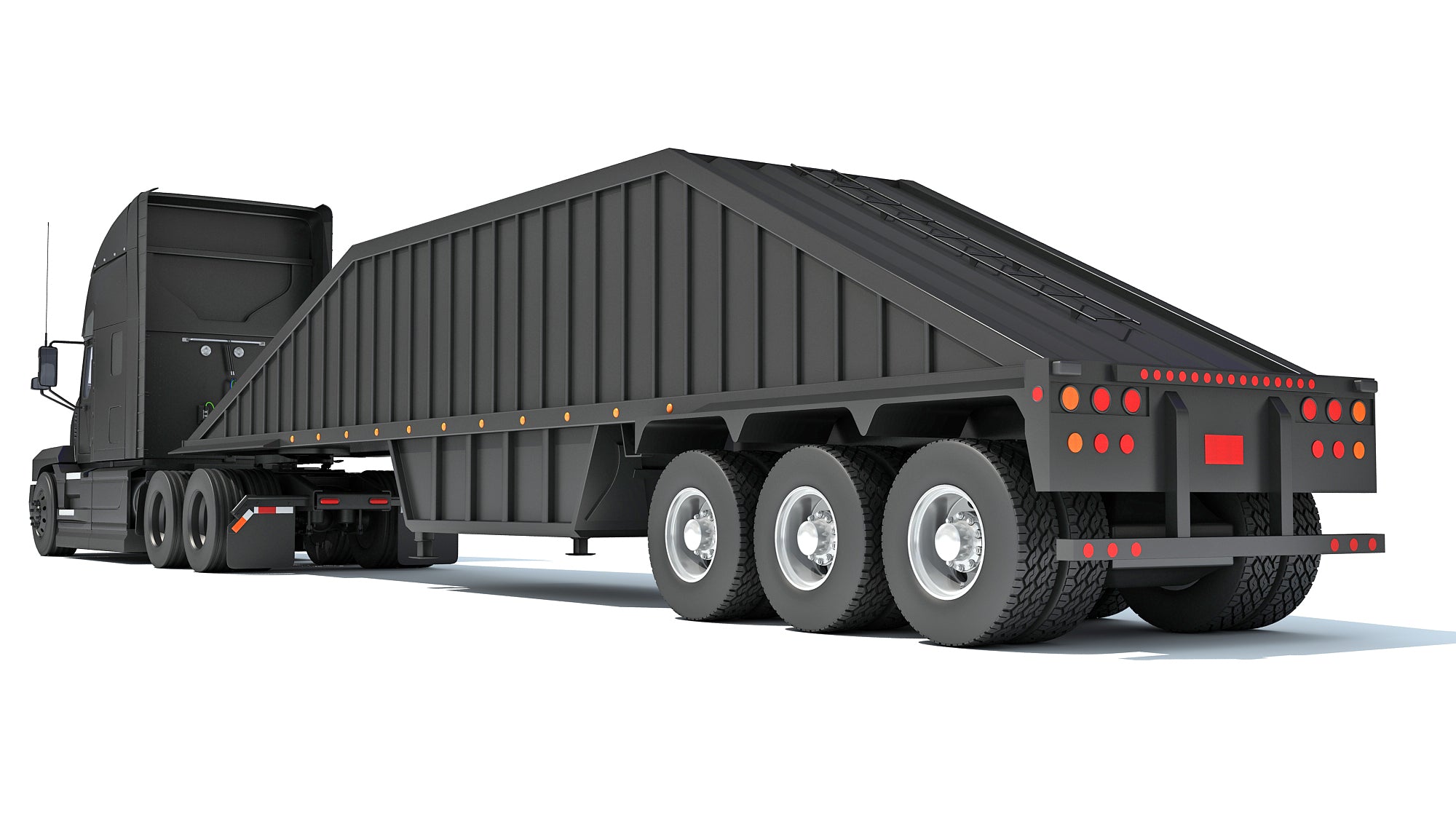 Truck with Bottom Dump Trailer