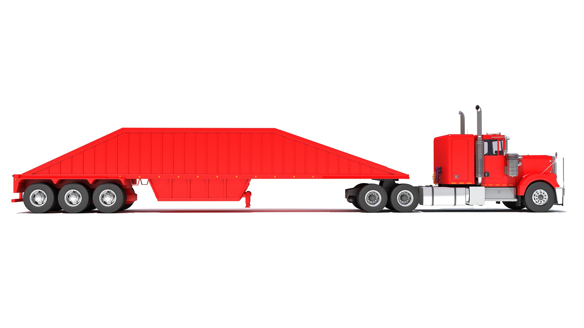 Truck with Bottom Dump Trailer