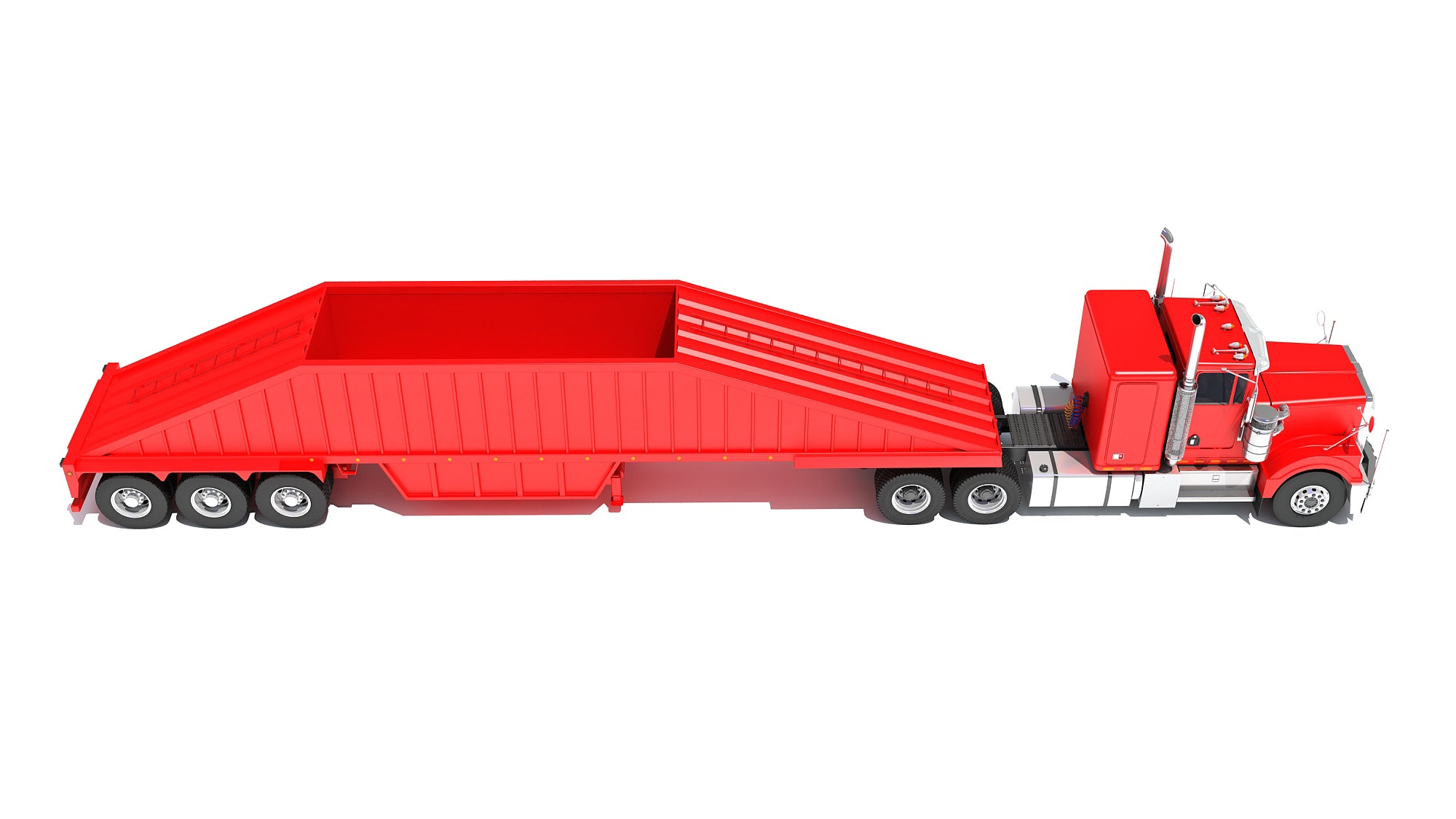 Truck with Bottom Dump Trailer