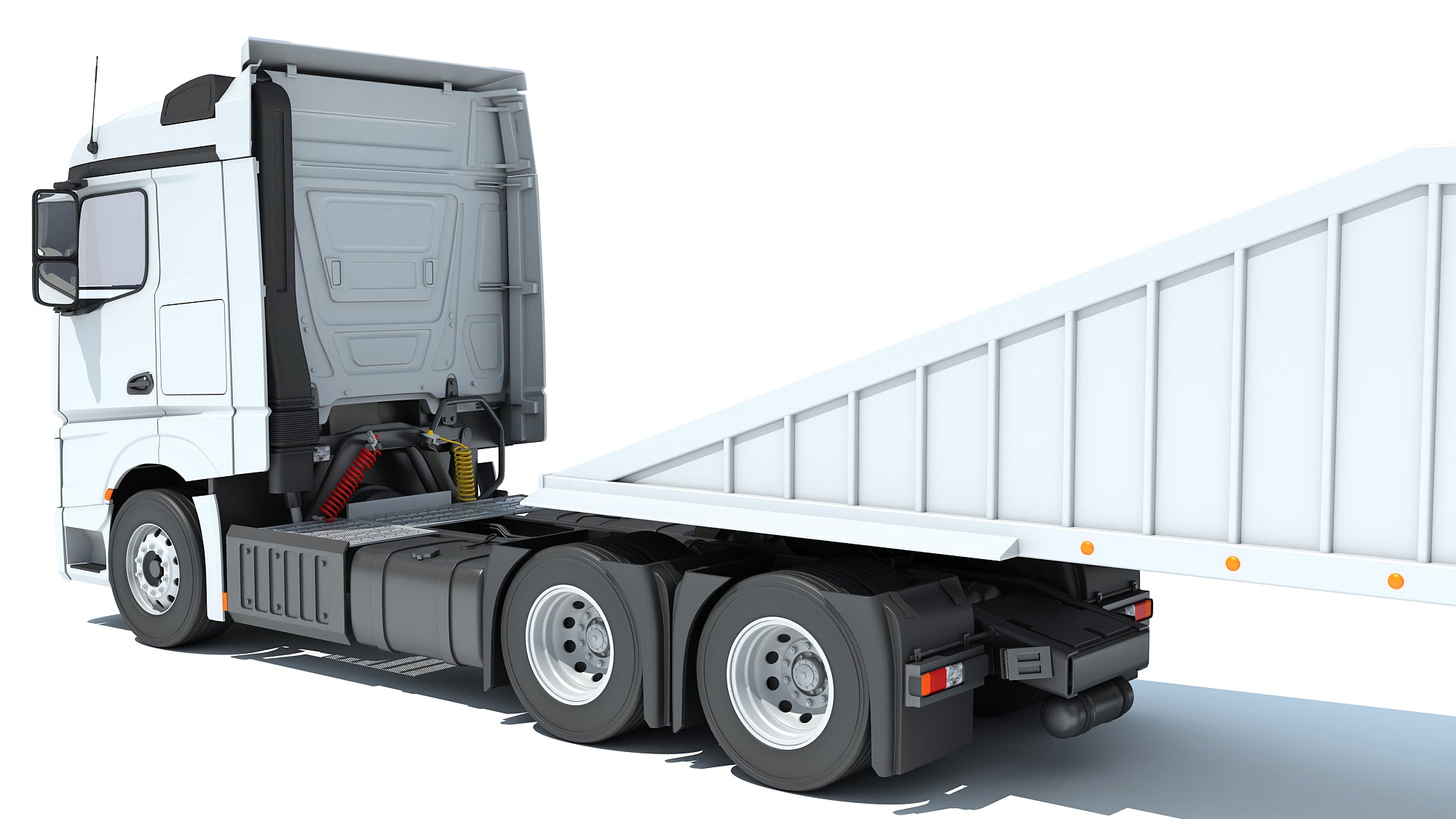 Truck with Bottom Dump Trailer