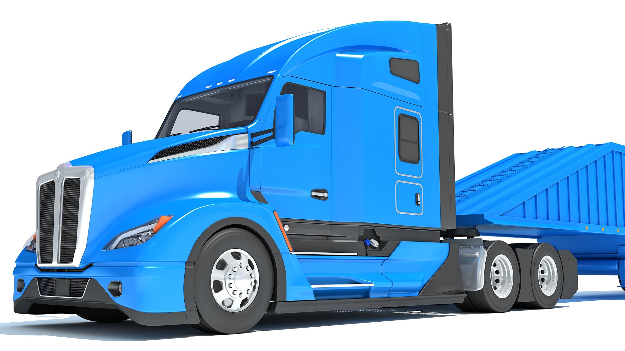 Truck with Bottom Dump Trailer