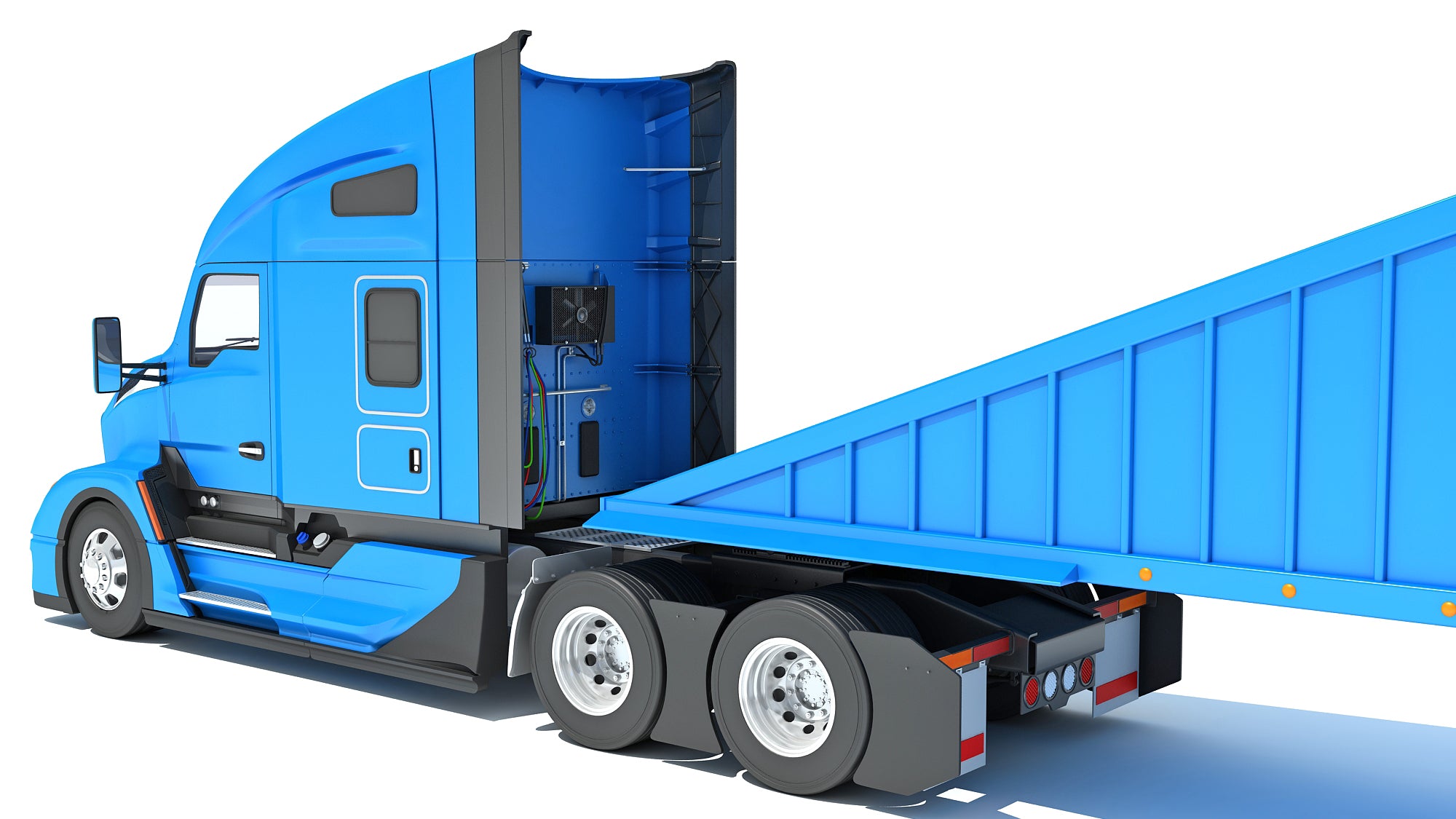 Truck with Bottom Dump Trailer
