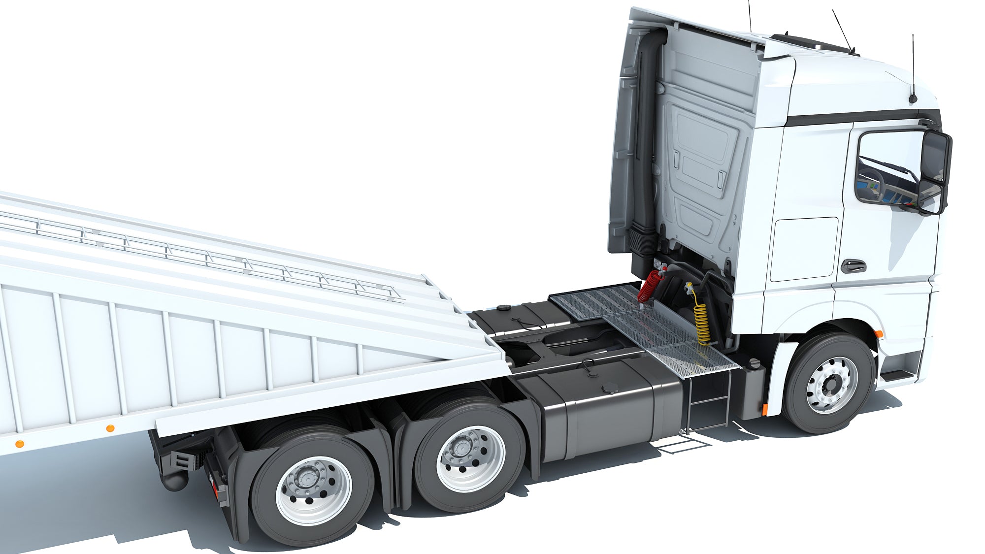 Truck with Bottom Dump Trailer
