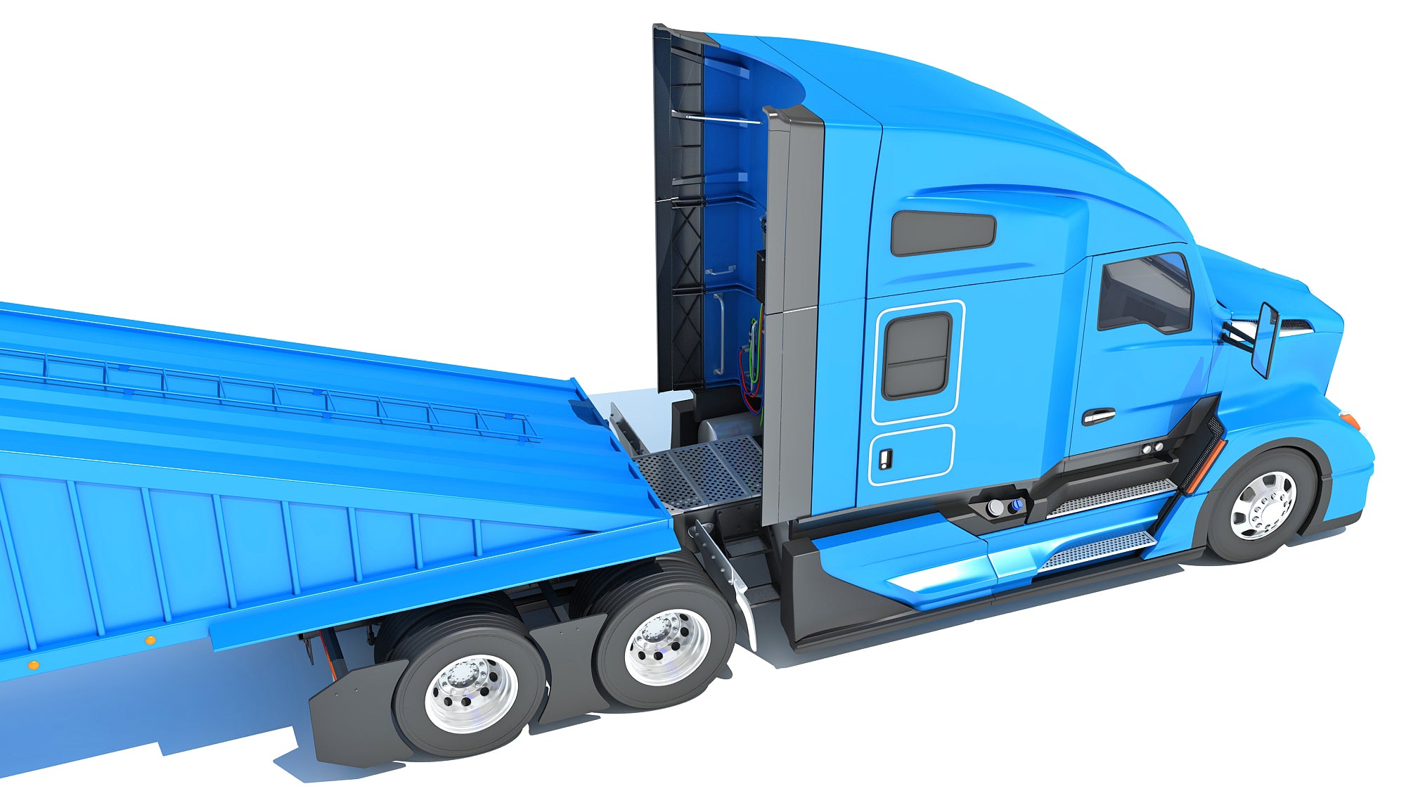 Truck with Bottom Dump Trailer