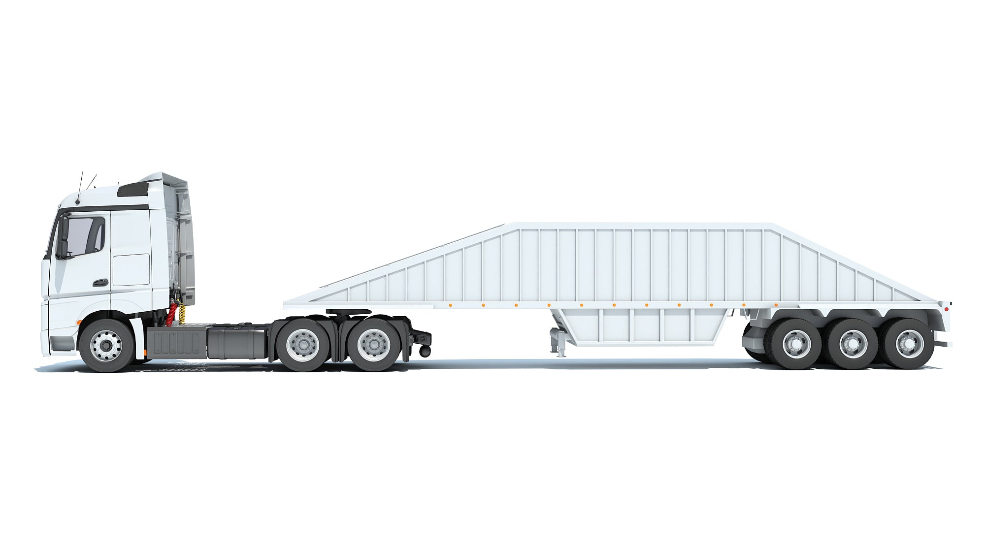 Truck with Bottom Dump Trailer
