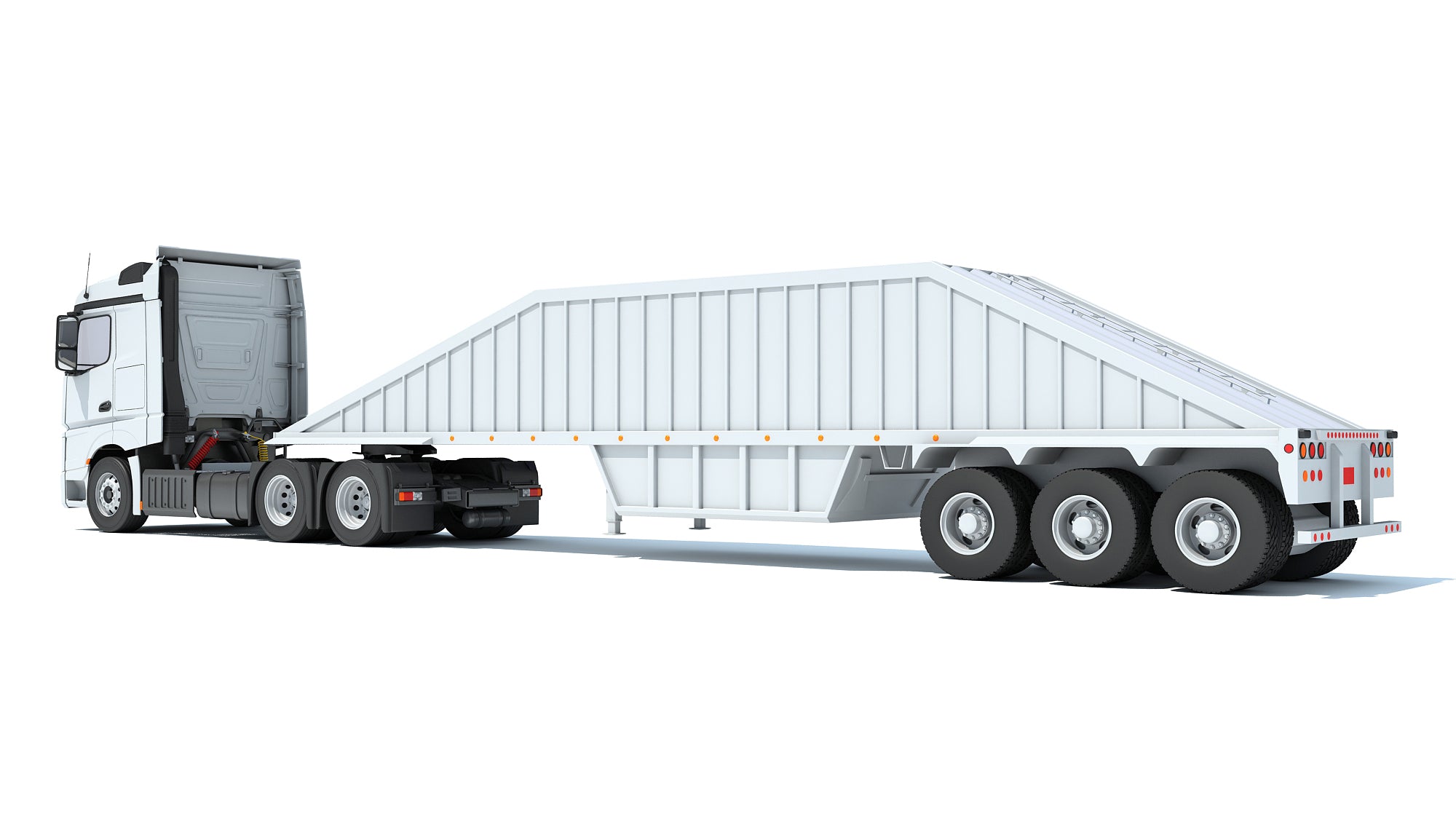 Truck with Bottom Dump Trailer
