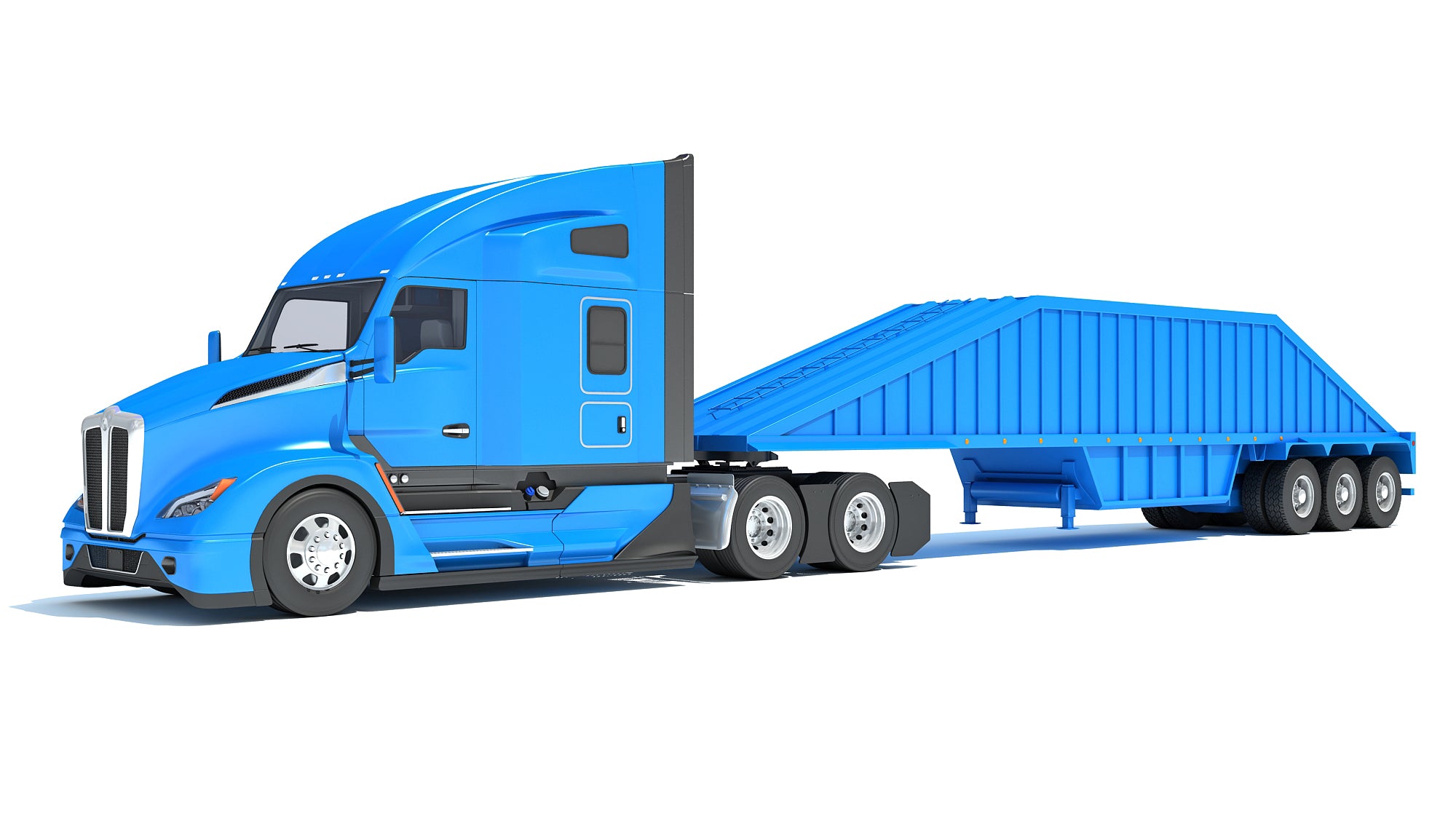 Truck with Bottom Dump Trailer