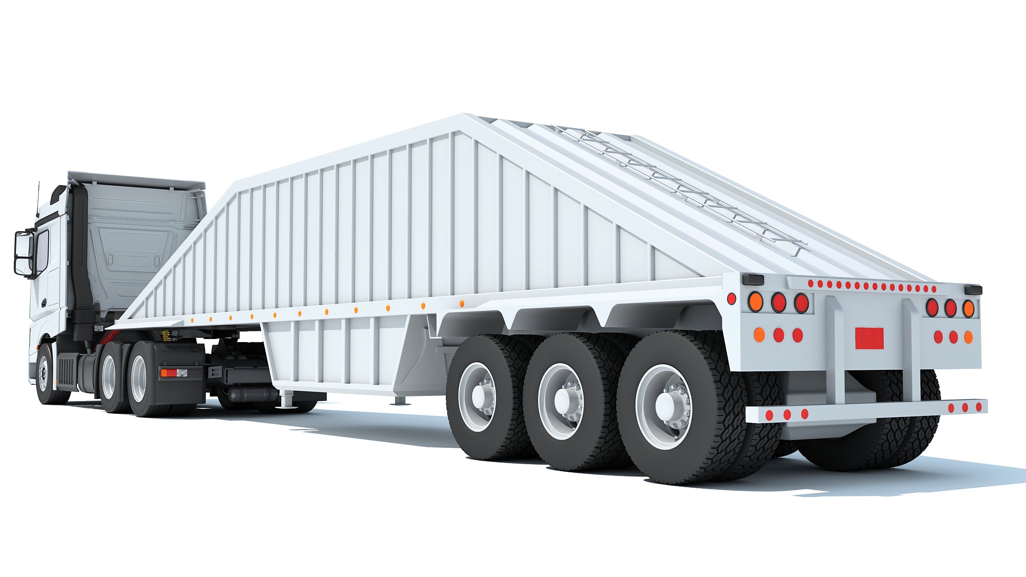 Truck with Bottom Dump Trailer