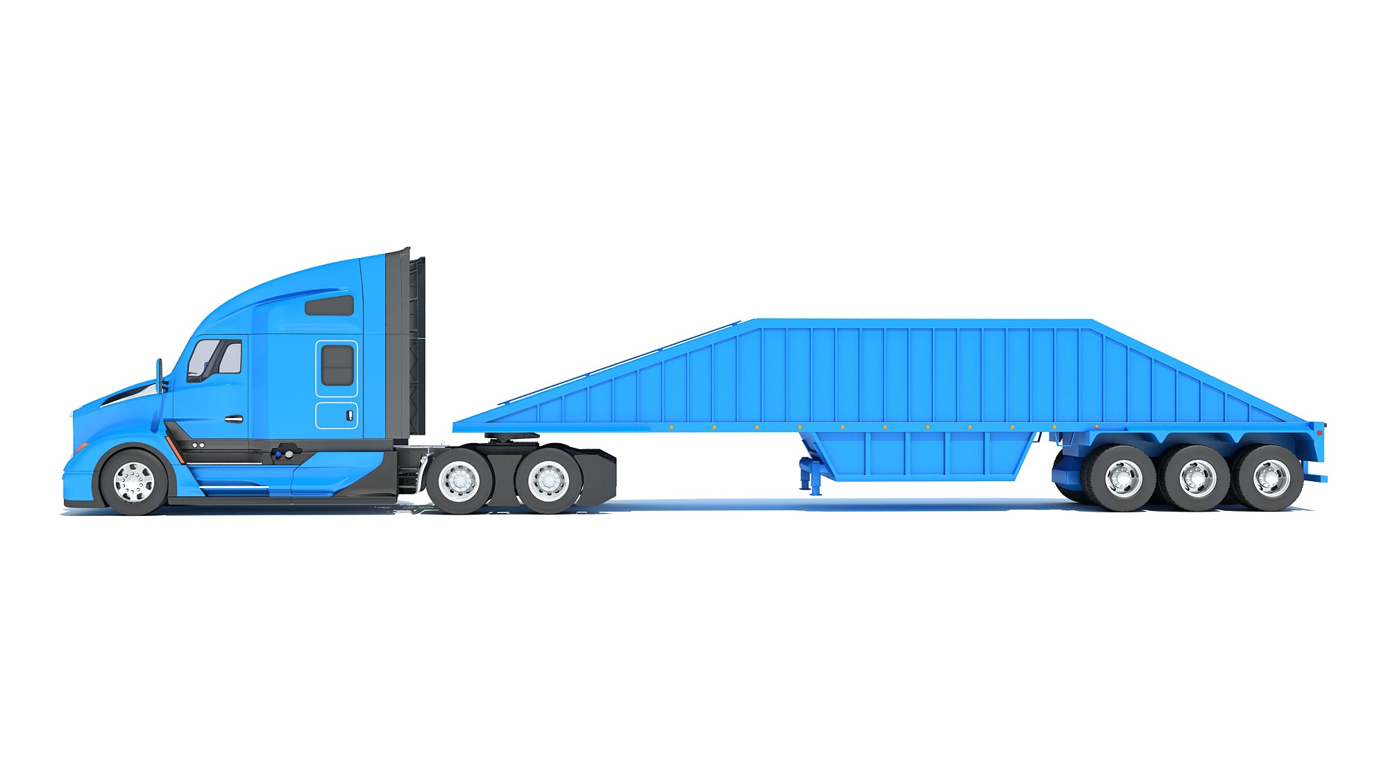 Truck with Bottom Dump Trailer
