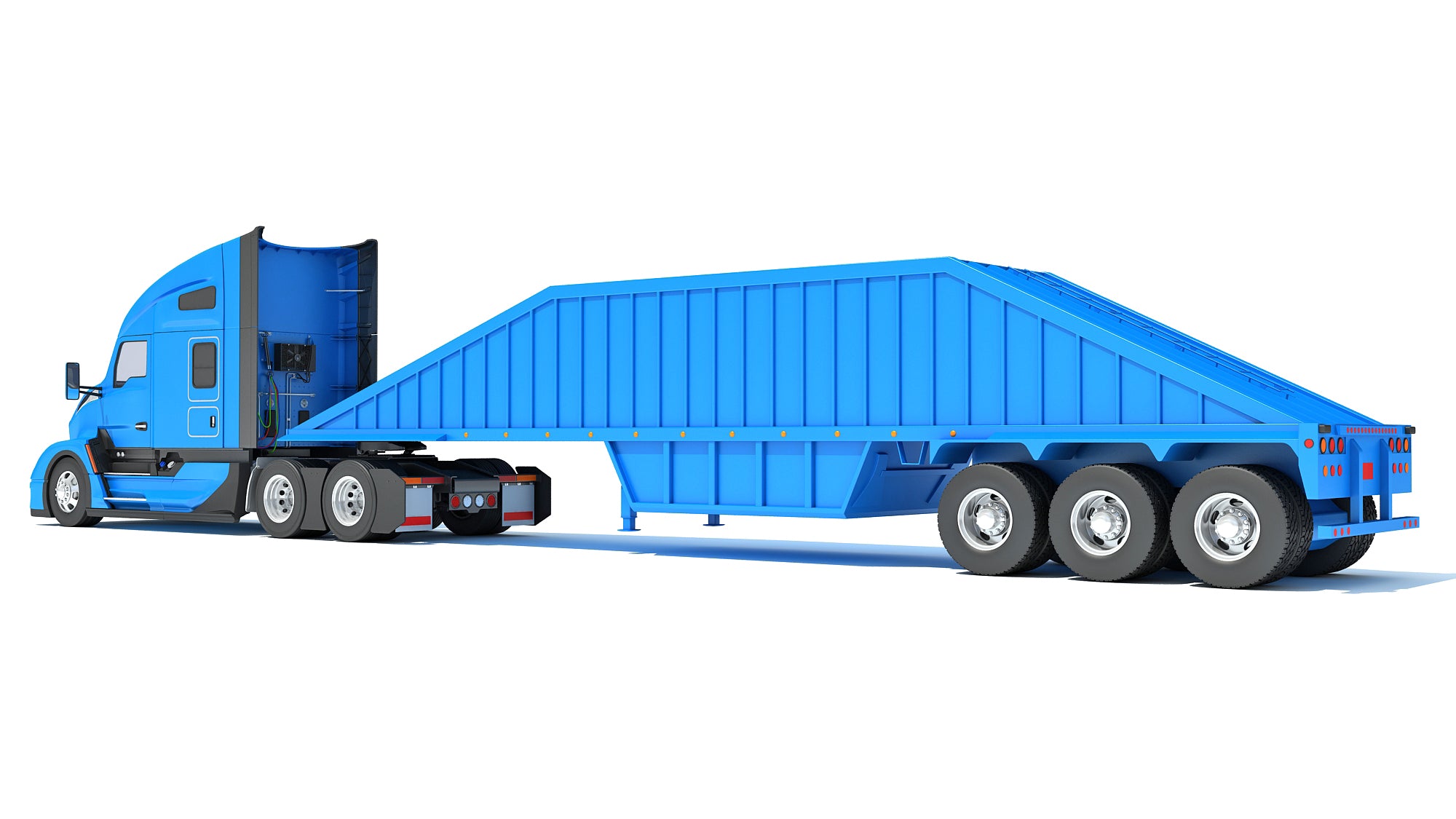 Truck with Bottom Dump Trailer