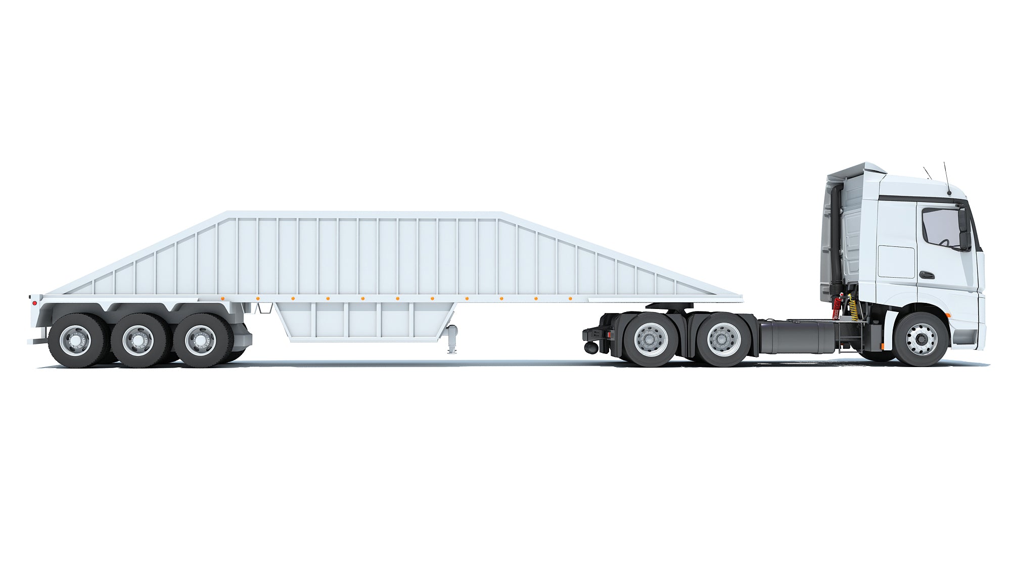 Truck with Bottom Dump Trailer