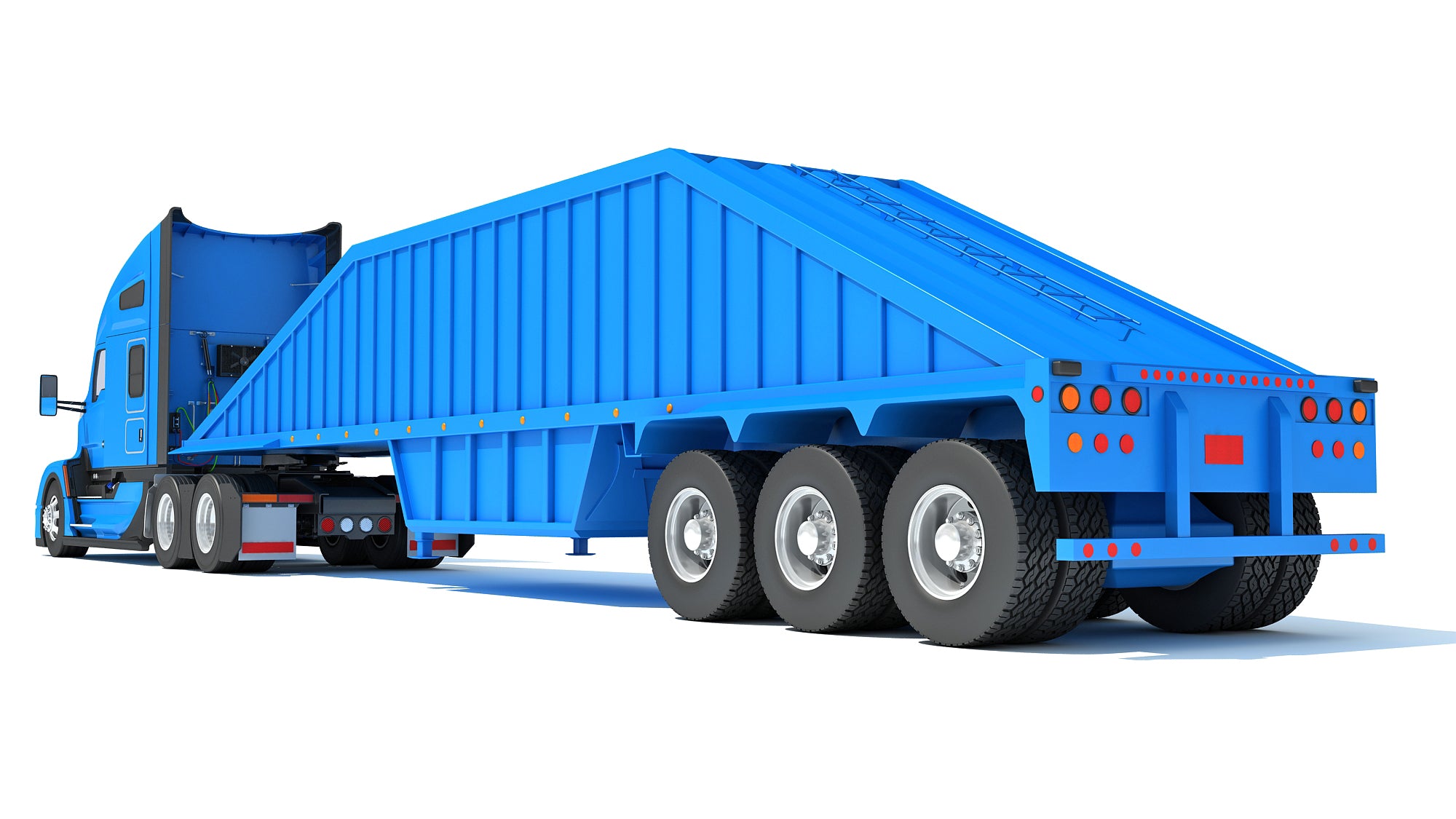 Truck with Bottom Dump Trailer