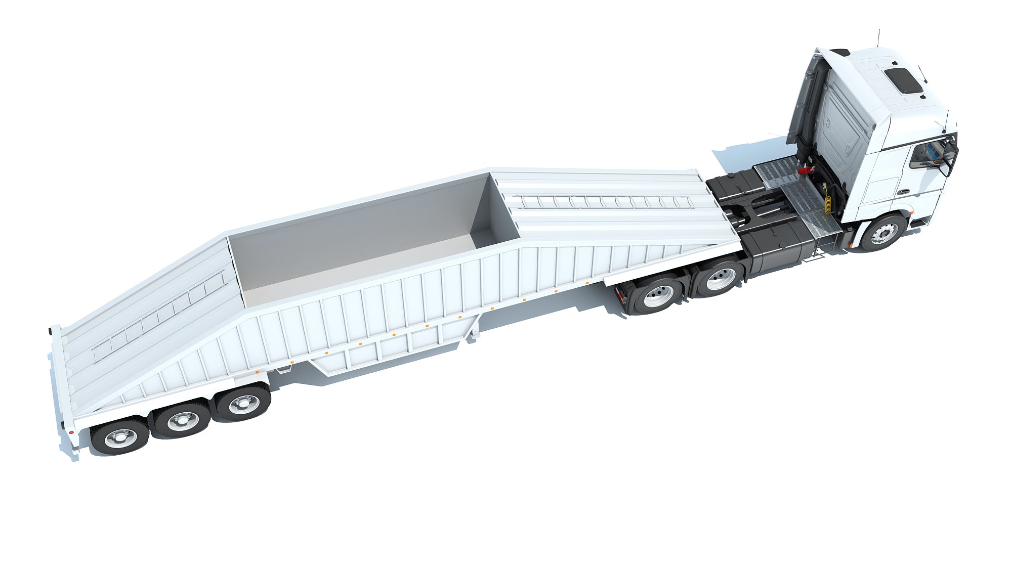 Truck with Bottom Dump Trailer